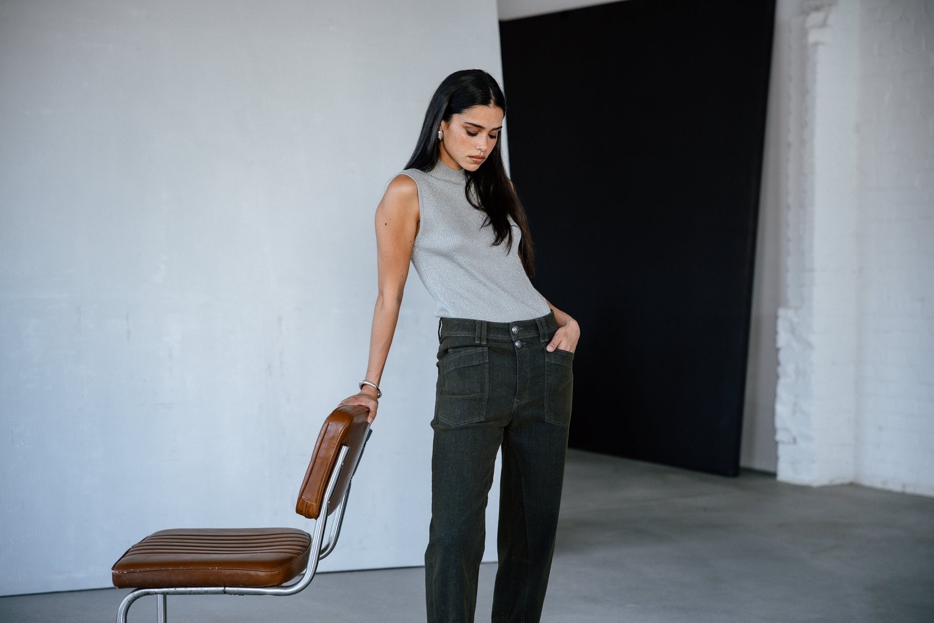 jeans taille haute femme