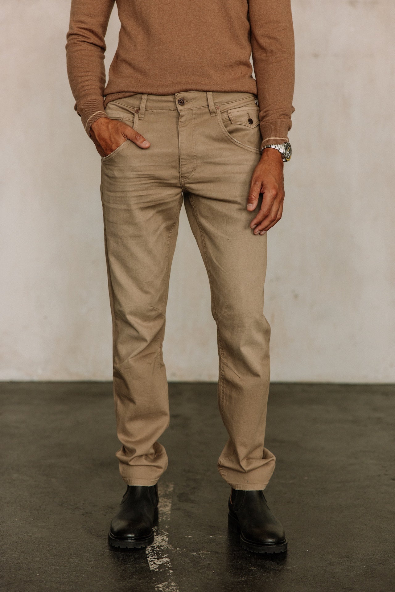 Pantalon droit Homme Eddy Saloon kelp | Freeman T. Porter
