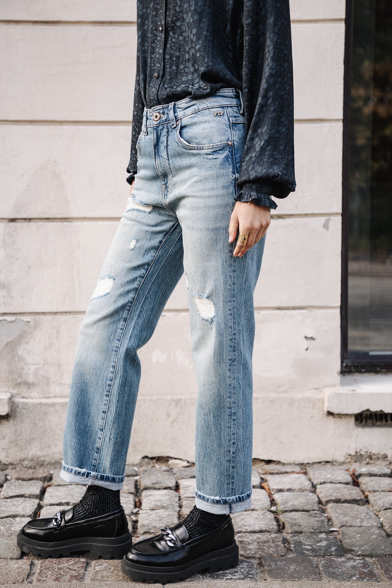 Jeans droit cropped Femme Scarlett bocaina | Freeman T. Porter