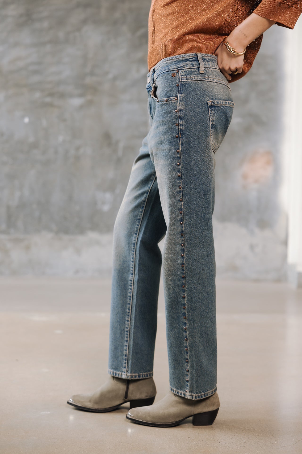 Gerade geschnittene Jeans Frau Scarlett Denim muster | Freeman T. Porter