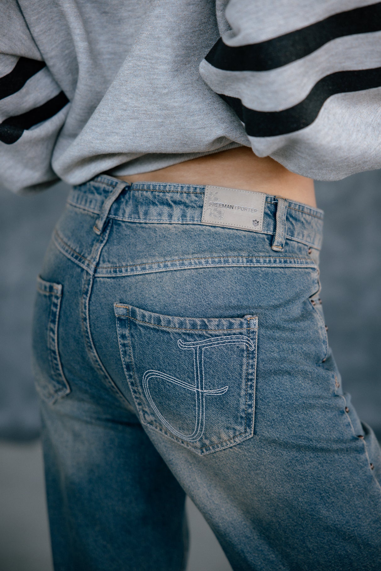 Jeans 7/8 high waist Woman Scarlett muster | Freeman T. Porter