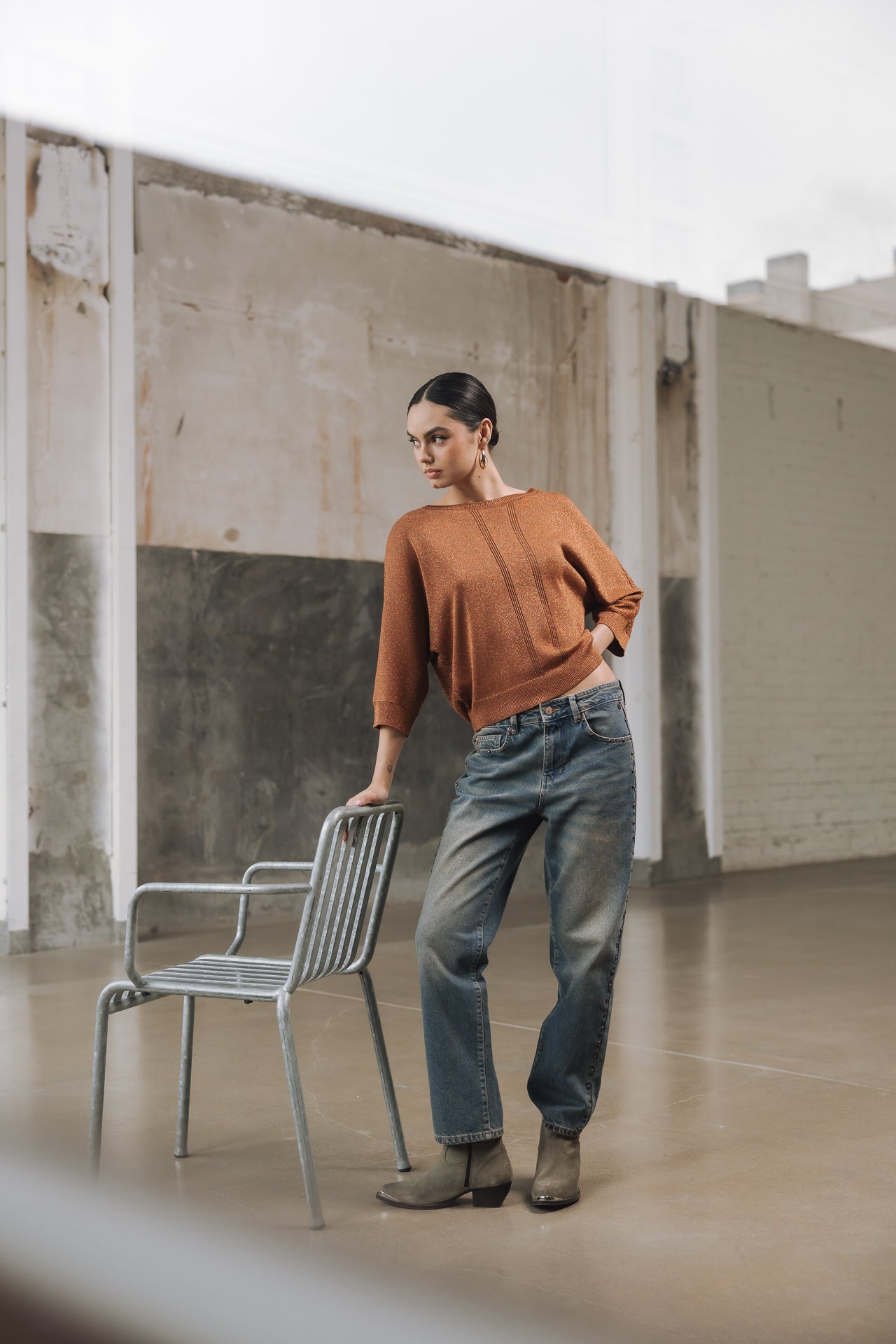 Gerade geschnittene Jeans Frau Scarlett Denim muster | Freeman T. Porter