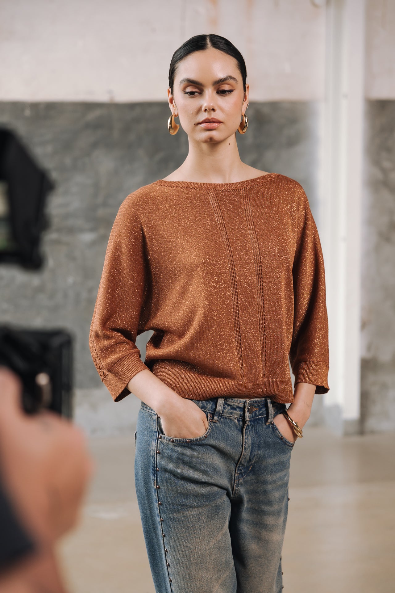 Gerade geschnittene Jeans Frau Scarlett Denim muster | Freeman T. Porter