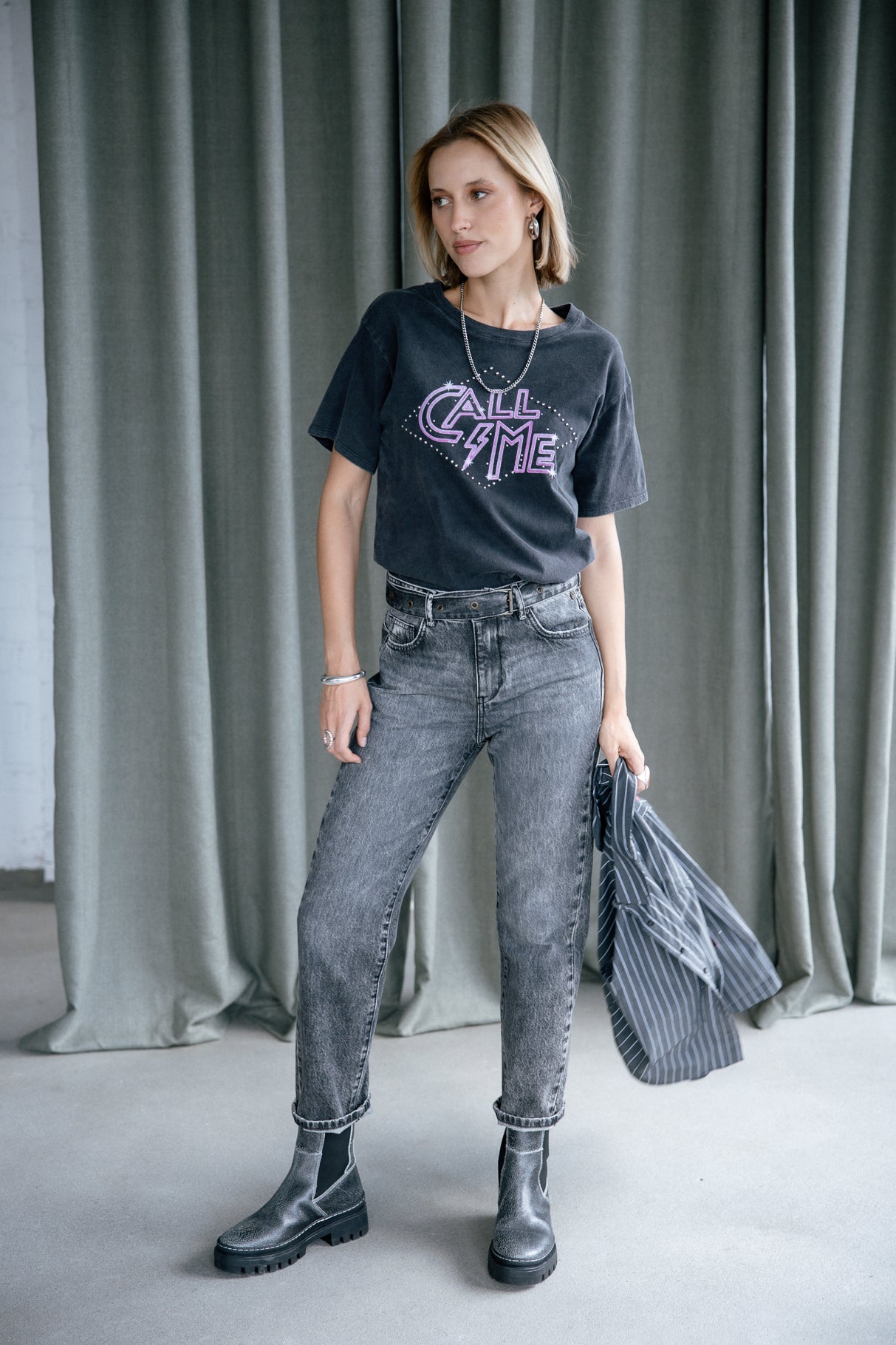Jeans 7/8 taille haute Femme Scarlett Denim seila | Freeman T. Porter