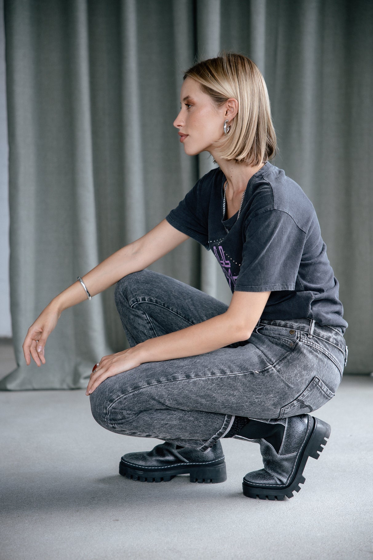 Jeans 7/8 taille haute Femme Scarlett Denim seila | Freeman T. Porter