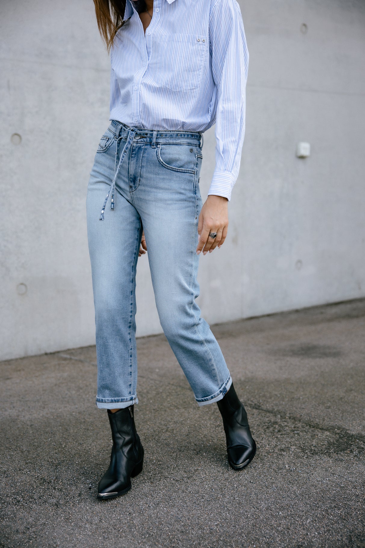 Jeans 7/8 taille haute Frau Scarlett seoul | Freeman T. Porter