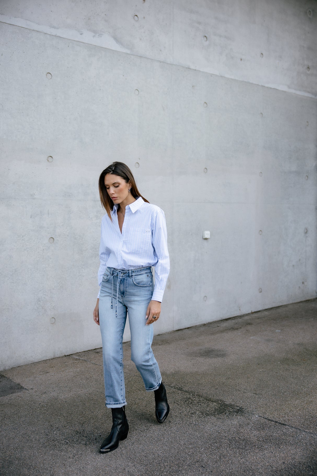Jeans 7/8 taille haute Femme Scarlett seoul | Freeman T. Porter