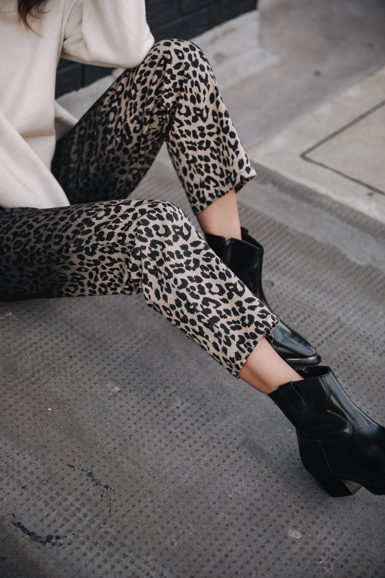 Jeans 7/8 taille haute Frau Scarlett Dark Leo original | Freeman T. Porter