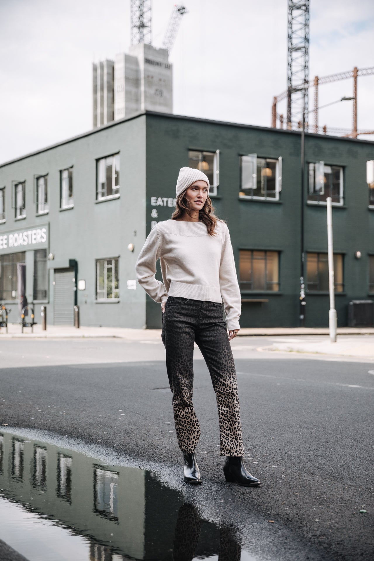 Jeans 7/8 taille haute Frau Scarlett Dark Leo original | Freeman T. Porter