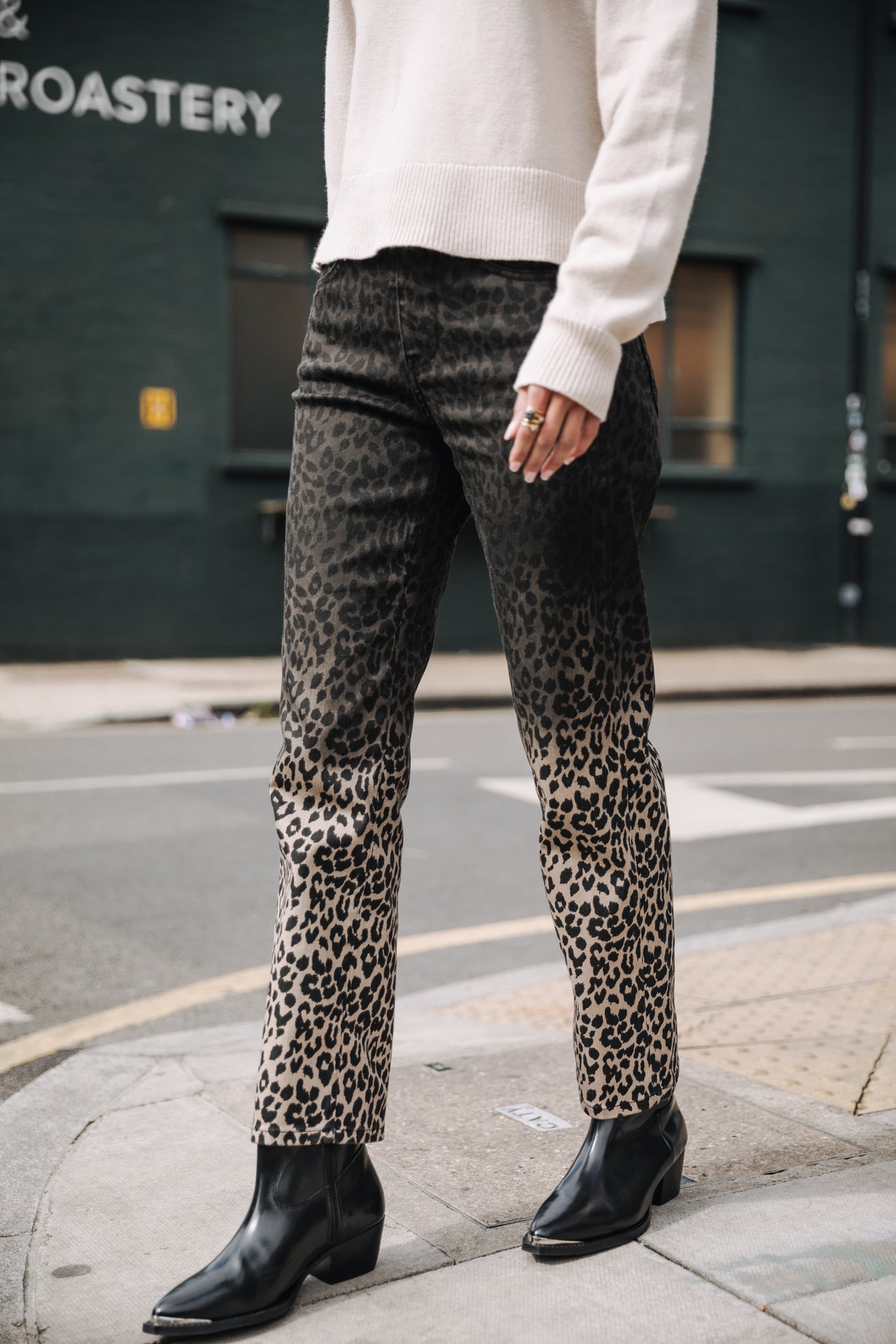 Jeans 7/8 taille haute Frau Scarlett Dark Leo original | Freeman T. Porter