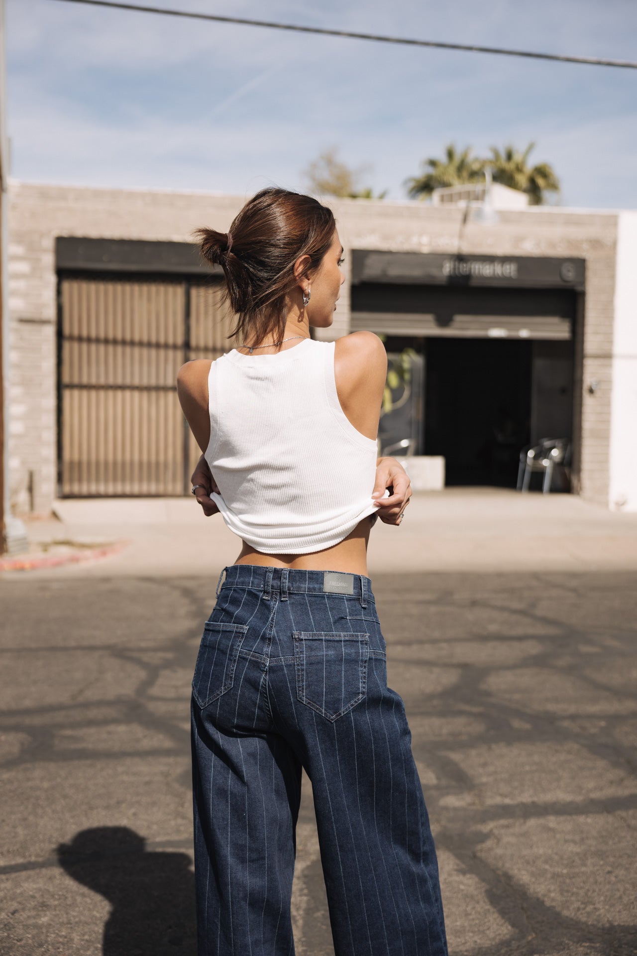 Jeans large Femme Jane piazalli blue | Freeman T. Porter