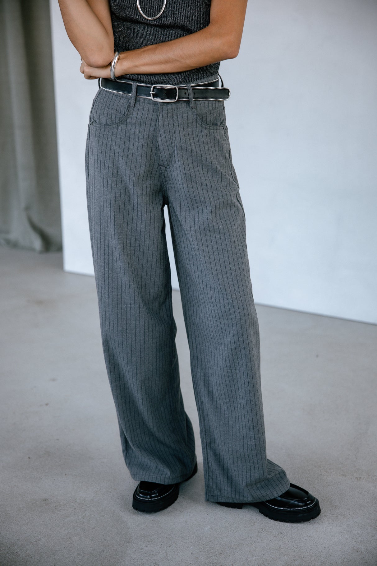 Pantalon large Frau Jane Buren Grey moon rock | Freeman T. Porter