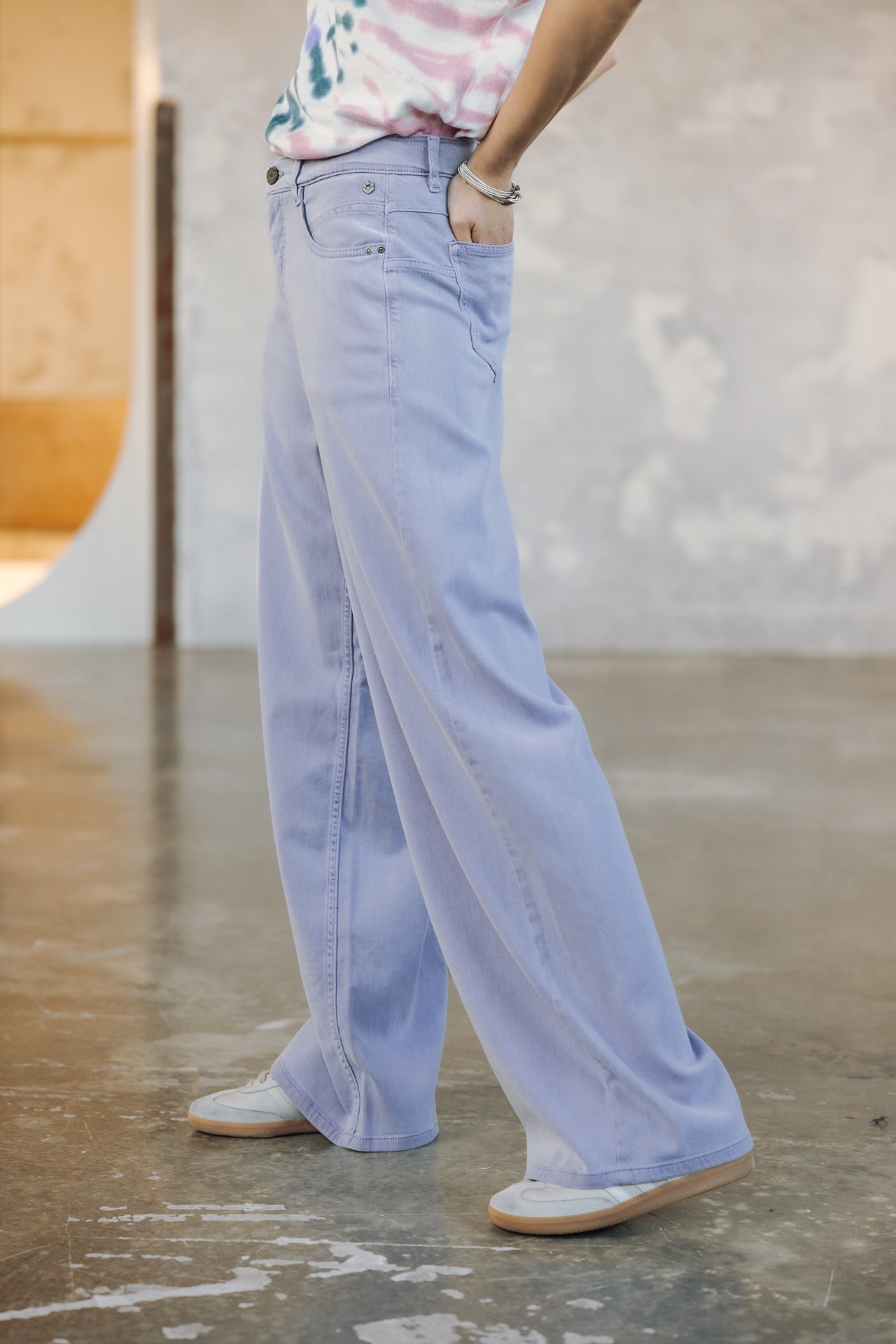 Wide-leg pants Woman Jane Lynx sweet lavender | Freeman T. Porter
