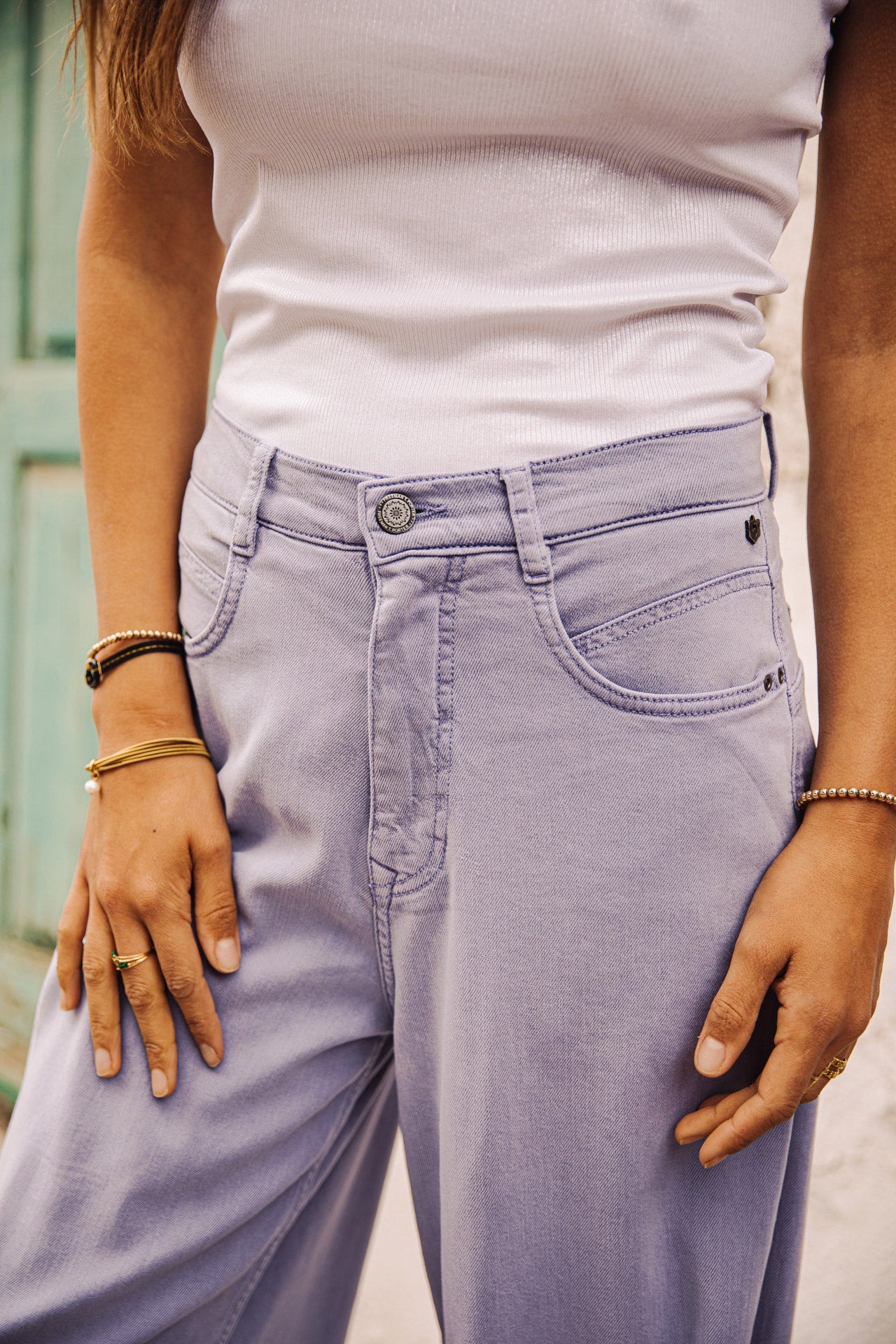 Pantalon large Femme Jane Lynx sweet lavender | Freeman T. Porter