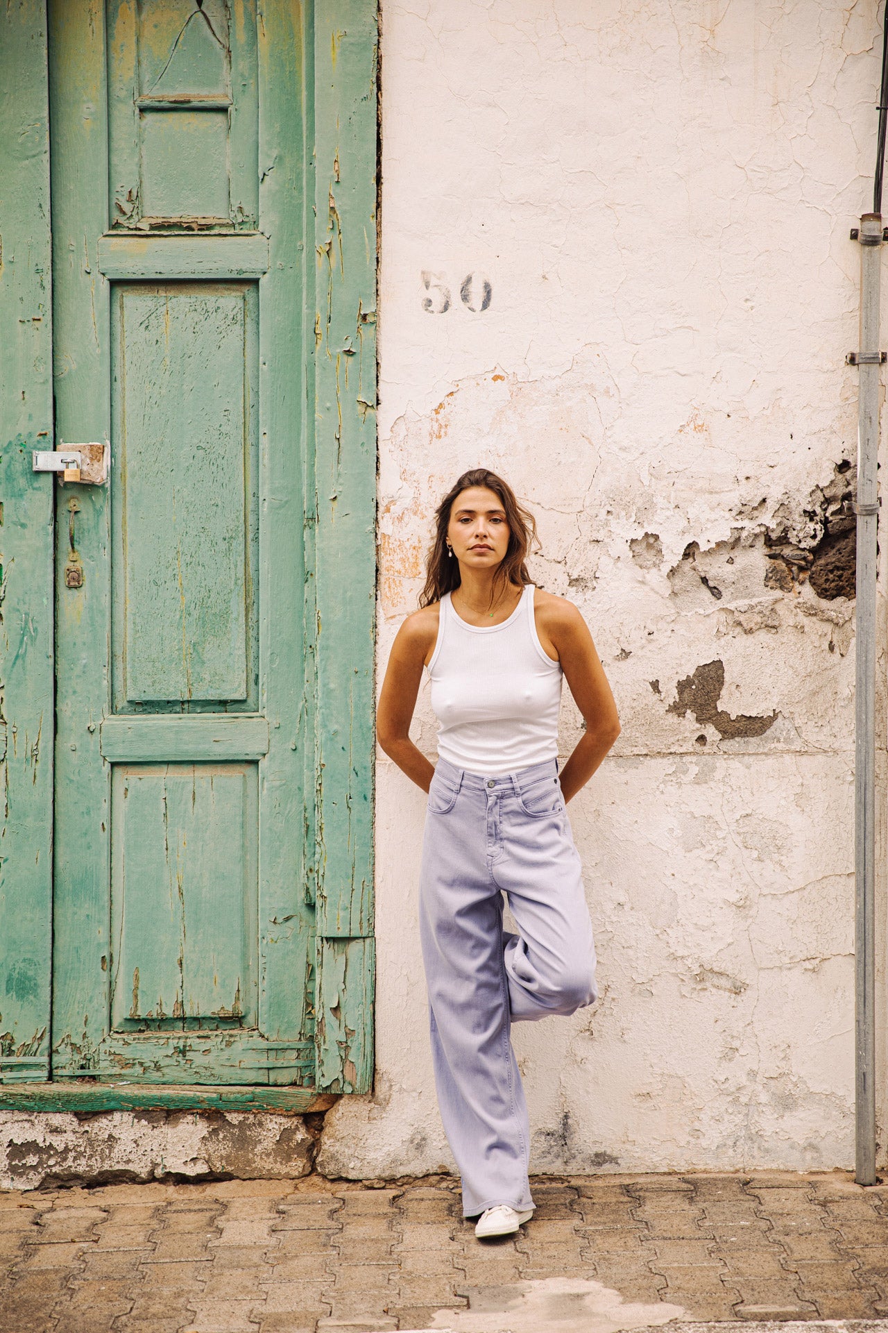 Pantalon large Femme Jane Lynx sweet lavender | Freeman T. Porter