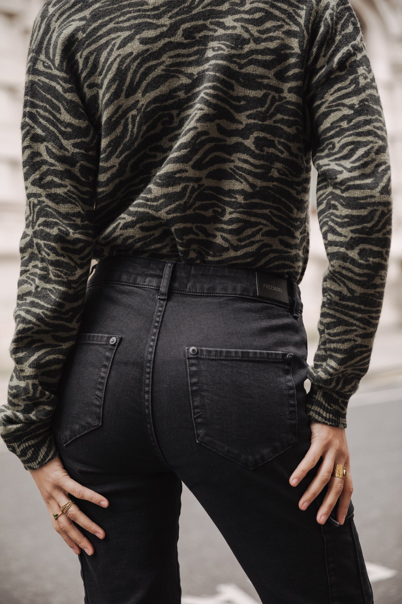 Jeans super slim cargo Femme Aria bologna | Freeman T. Porter