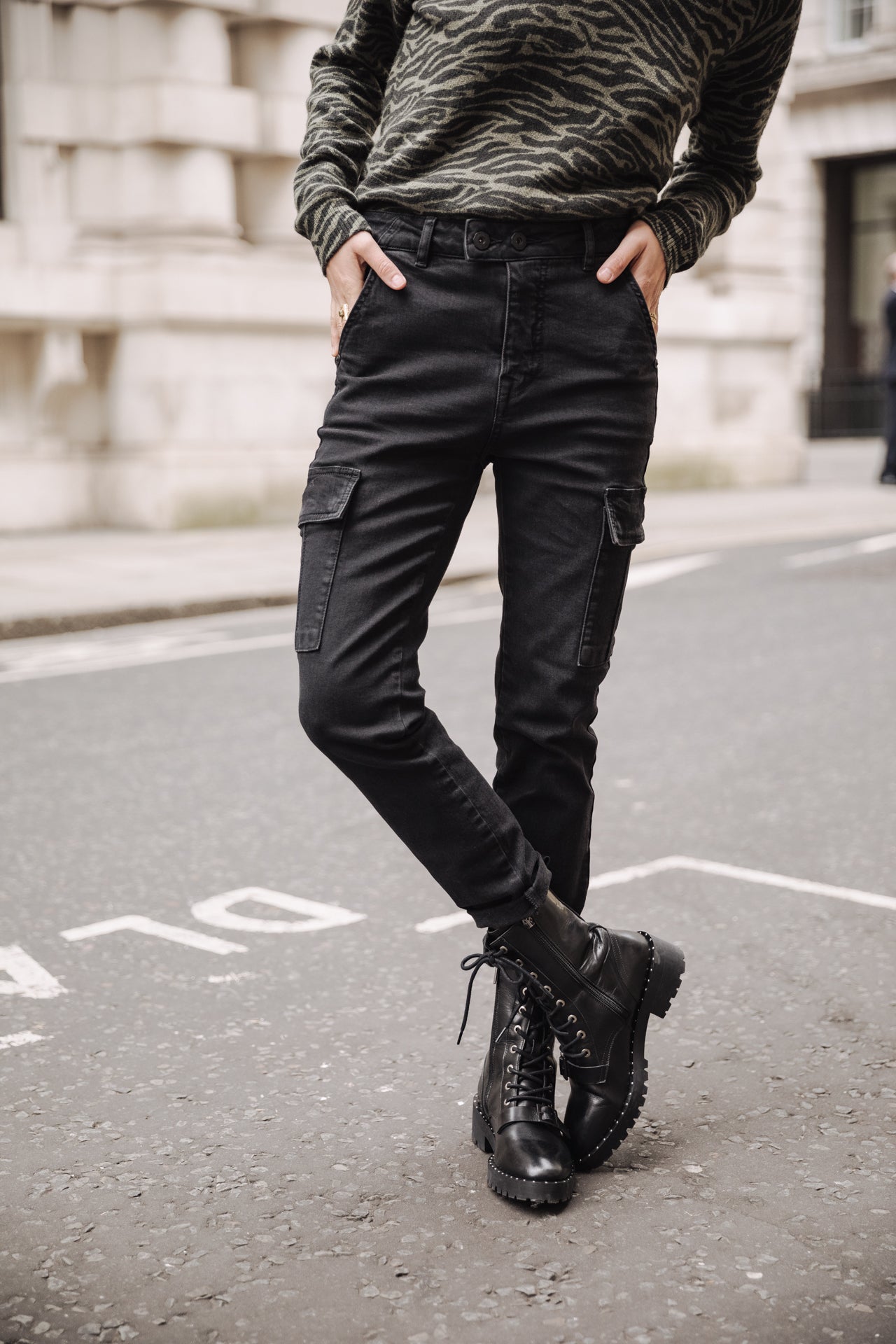 Jeans super slim cargo Femme Aria bologna | Freeman T. Porter
