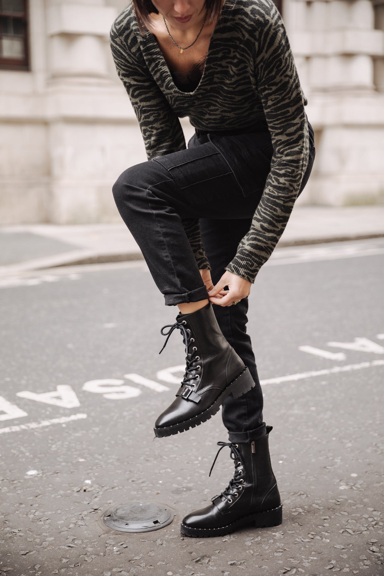 Jeans super slim cargo Femme Aria bologna | Freeman T. Porter