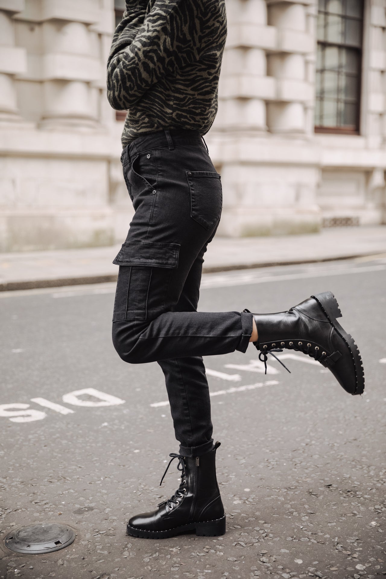 Jeans super slim cargo Femme Aria bologna | Freeman T. Porter