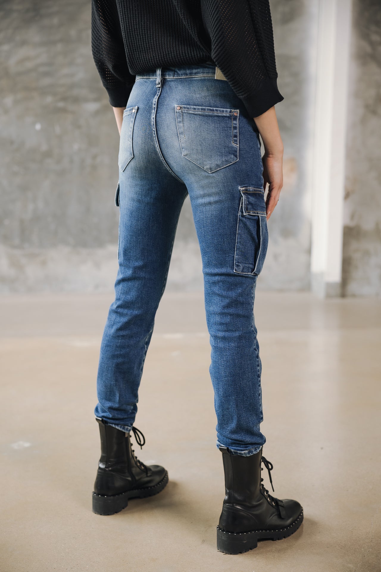 Super Slim Cargo Jeans Frau Aria sicilian | Freeman T. Porter