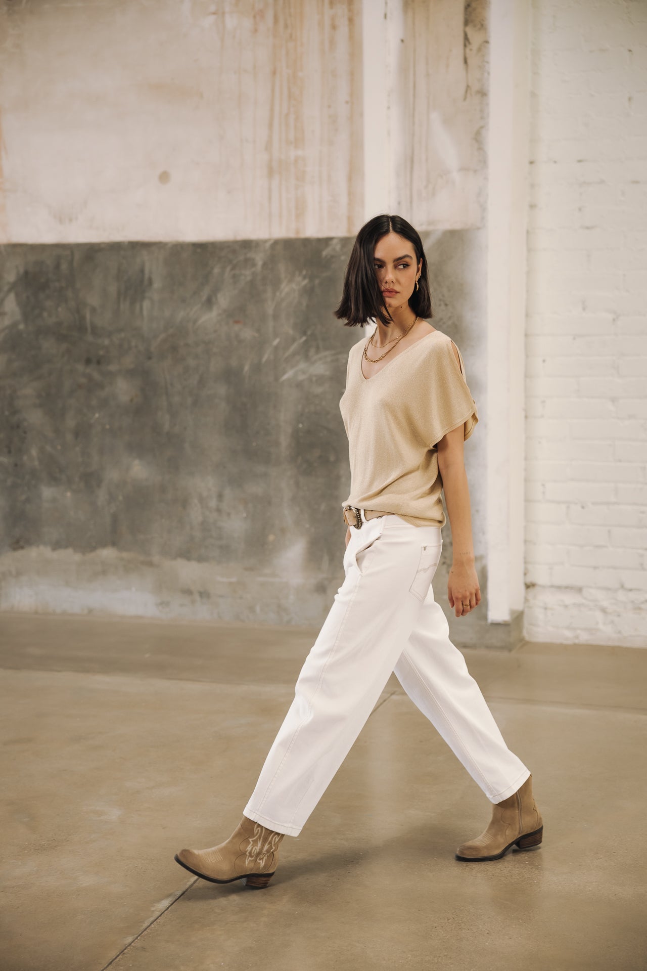 Ballon-Hose cropped Frau Rosalia Andalouisa off white | Freeman T. Porter