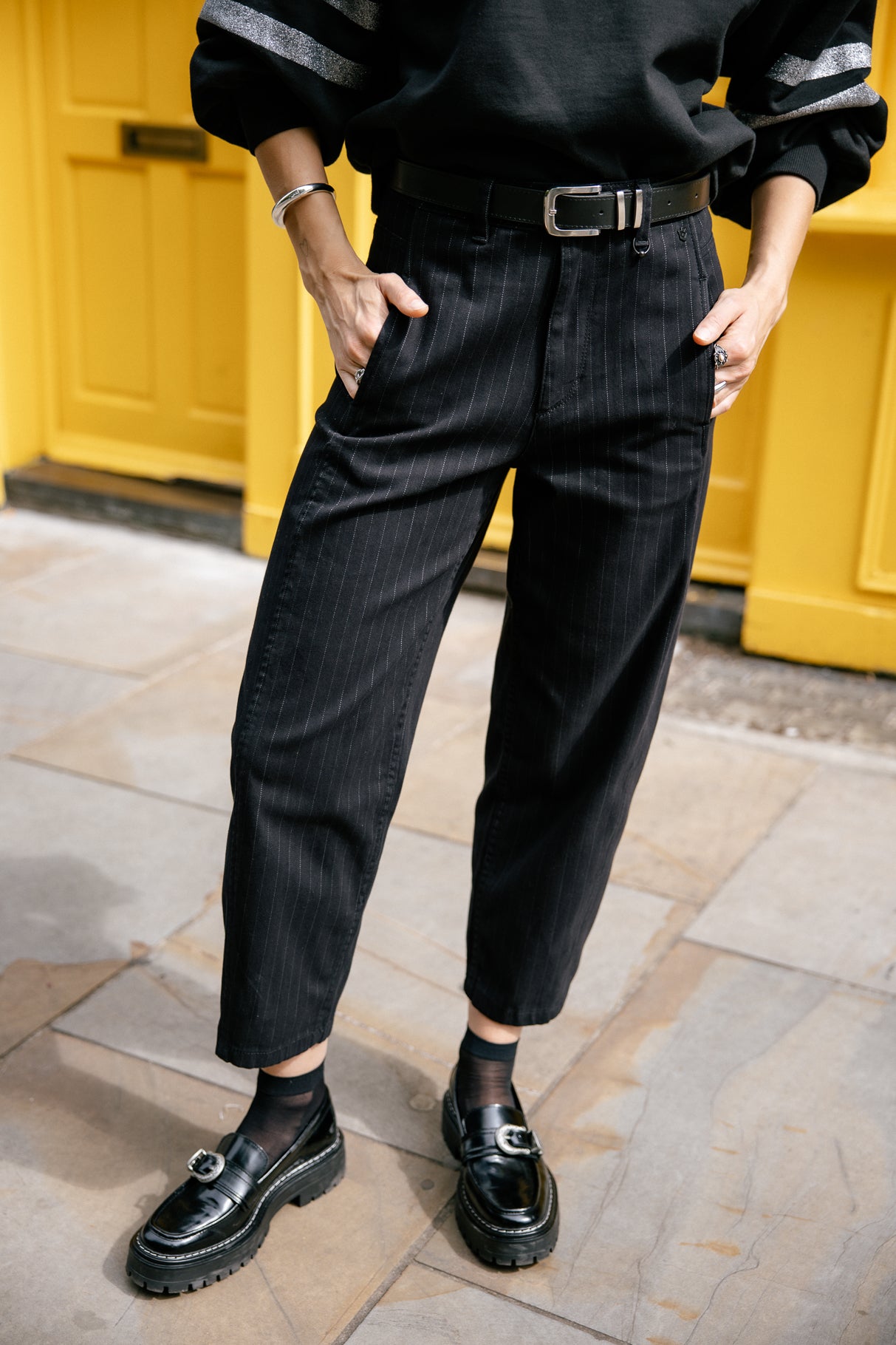 Pantalon jambes ballons Femme Rosalia Kult black | Freeman T. Porter