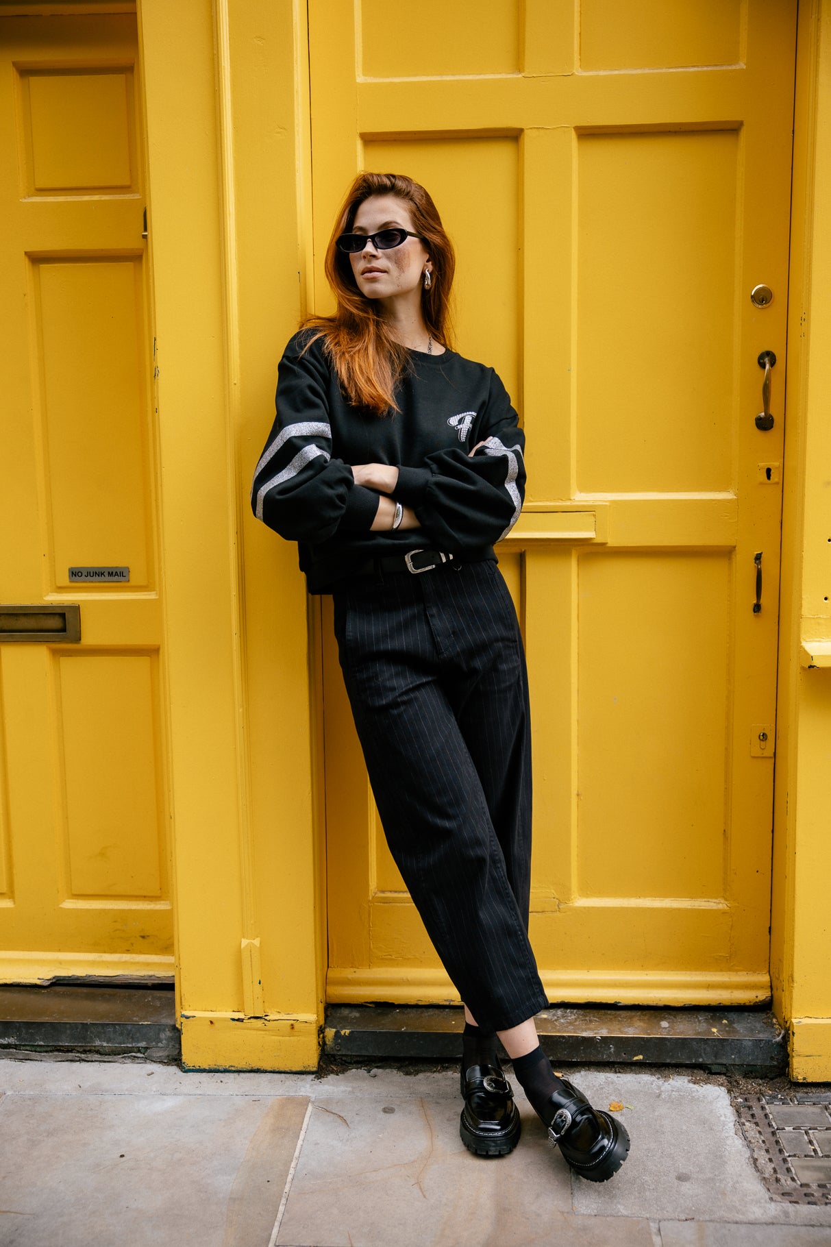 Pantalon jambes ballons Frau Rosalia Kult black | Freeman T. Porter