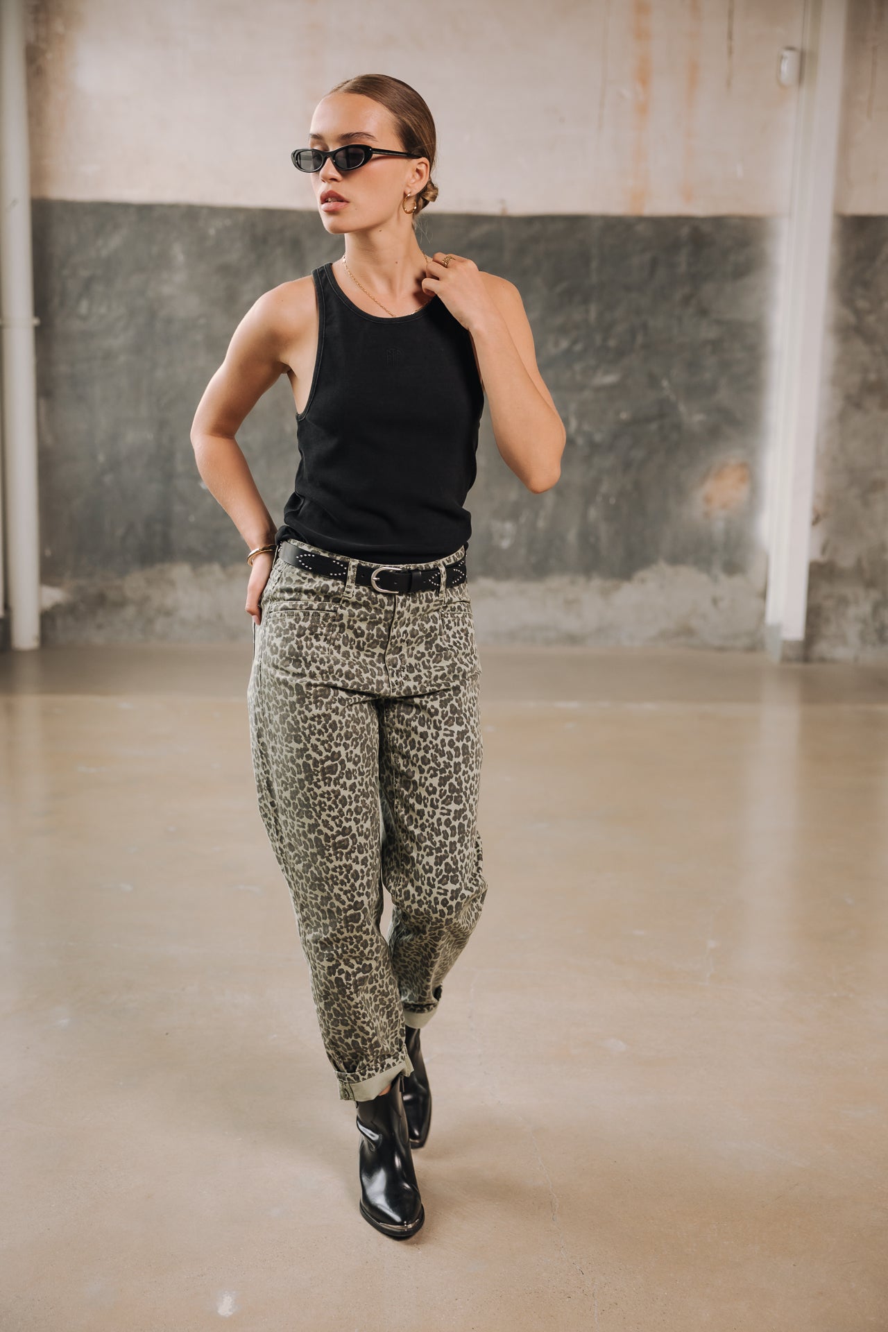 Boyfriend pants Woman Selly Jilin RTD desert sage | Freeman T. Porter