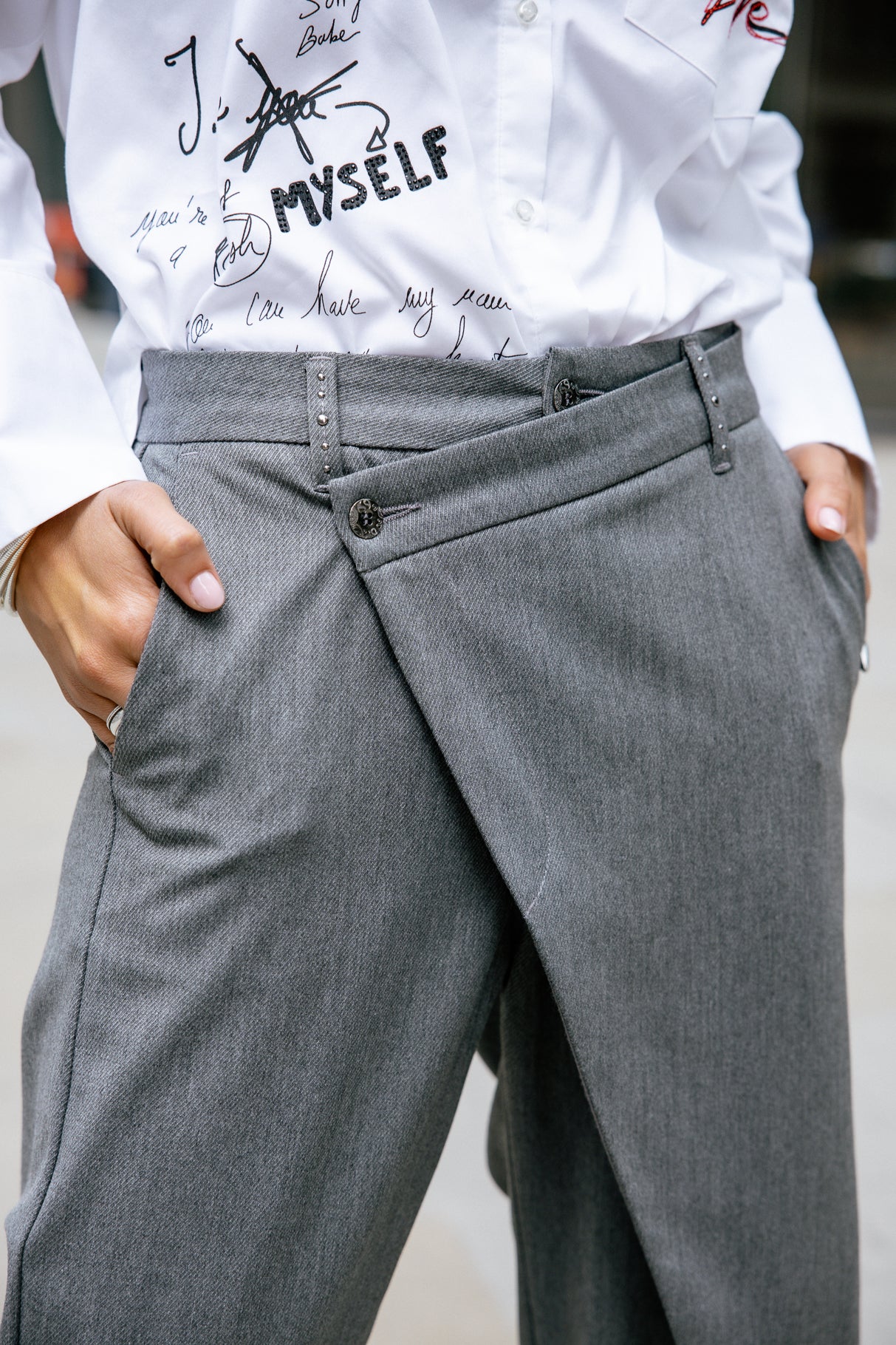 Pantalon portefeuille Frau Cassie Evenos moon rock | Freeman T. Porter