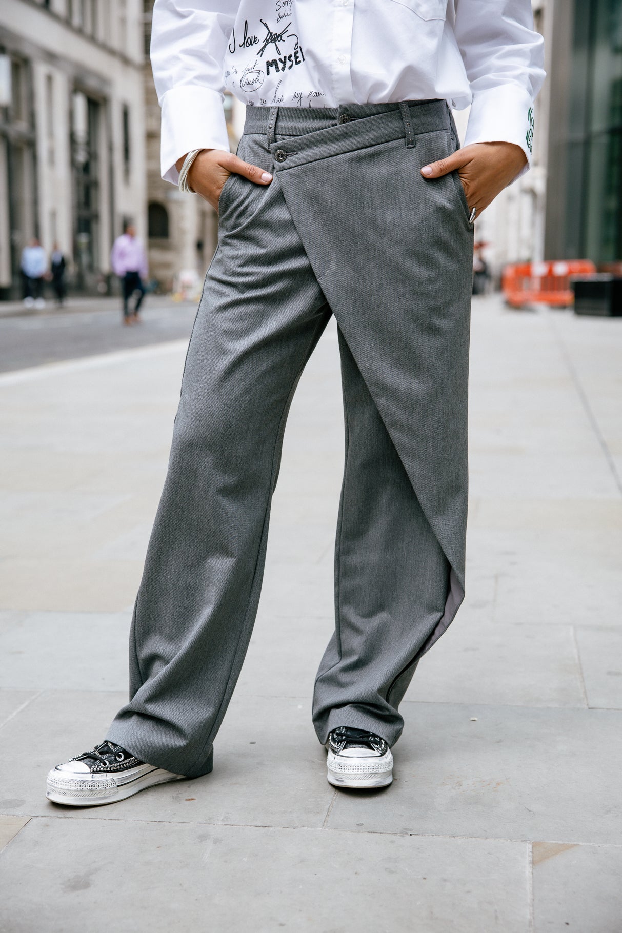 Pantalon portefeuille Frau Cassie Evenos moon rock | Freeman T. Porter