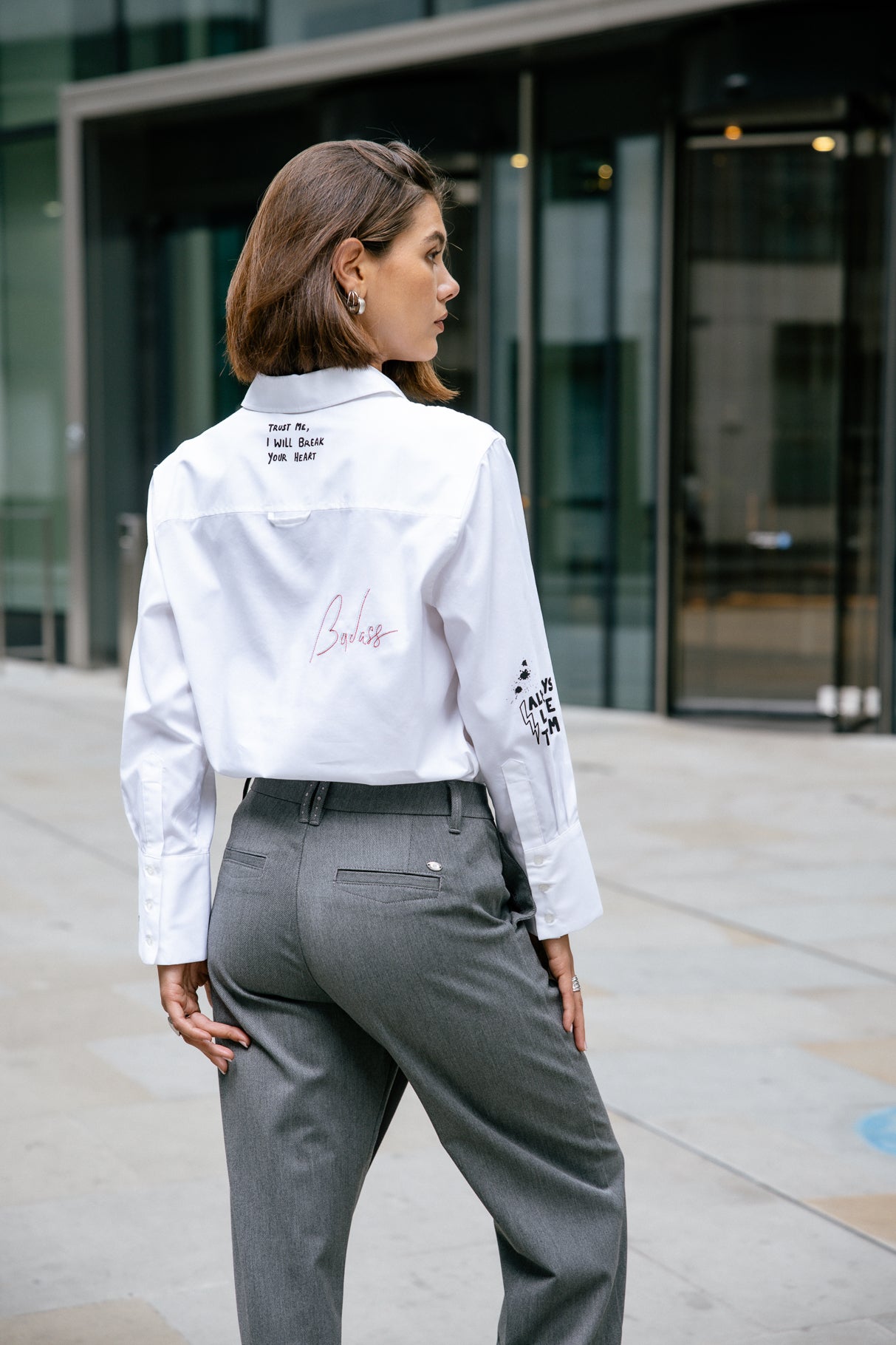 Pantalon portefeuille Frau Cassie Evenos moon rock | Freeman T. Porter