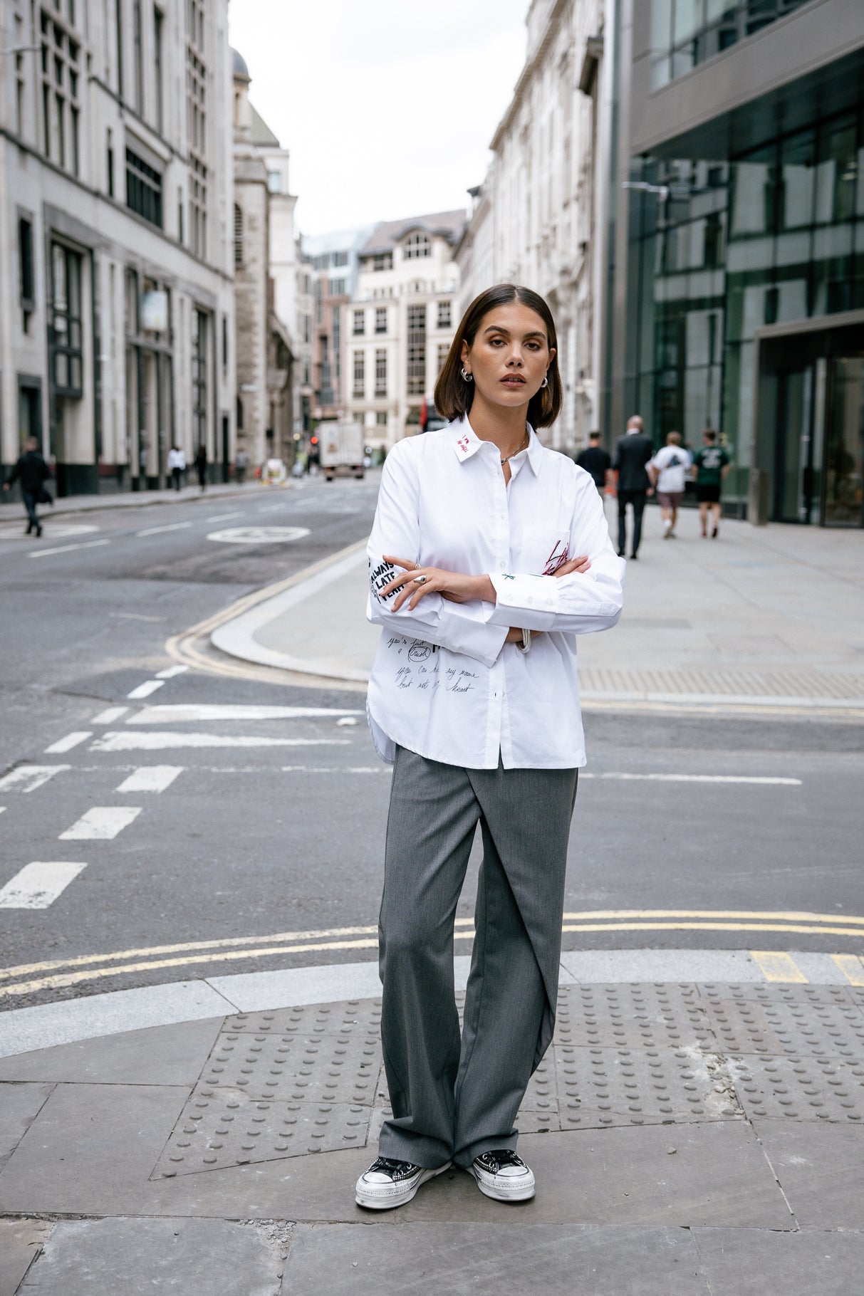 Pantalon portefeuille Frau Cassie Evenos moon rock | Freeman T. Porter