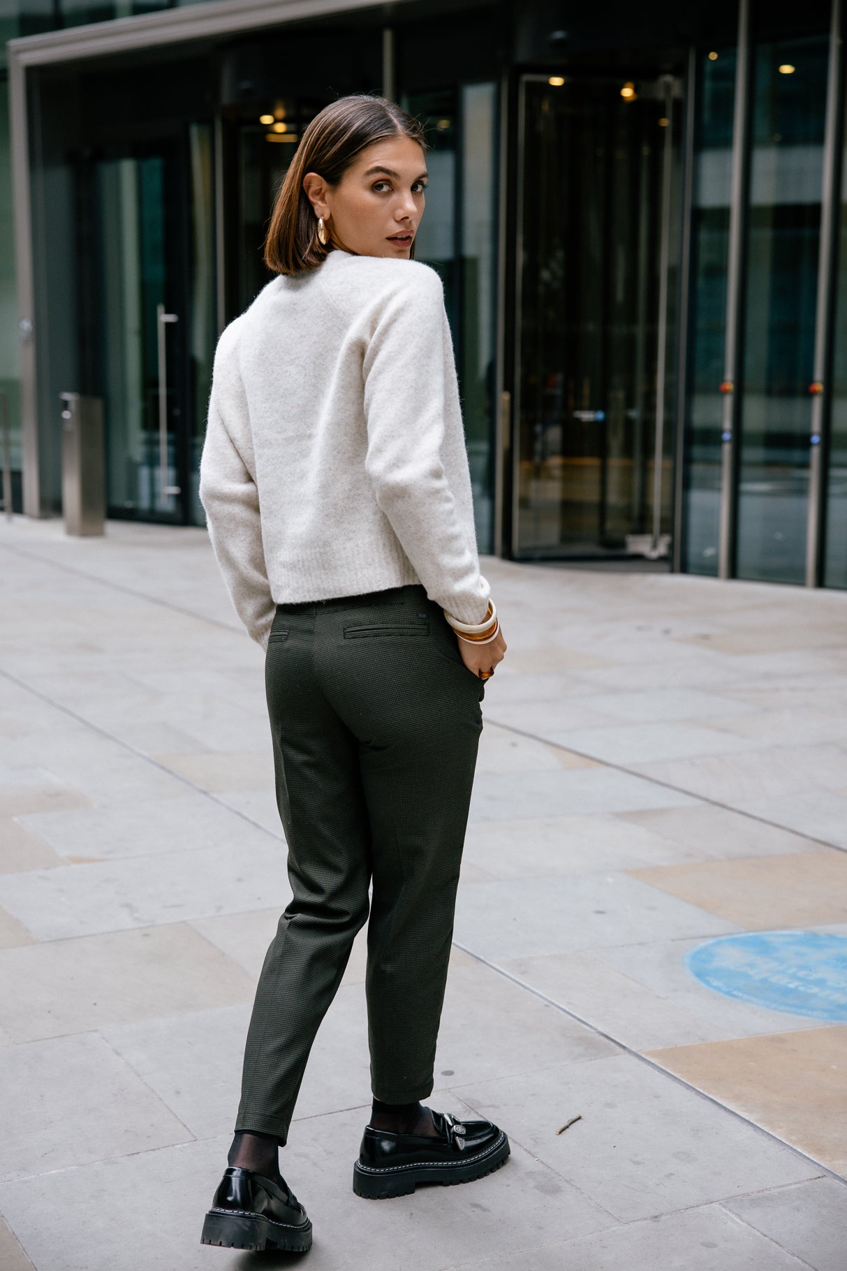 Pantalon slim Frau Willow Inception olive night | Freeman T. Porter