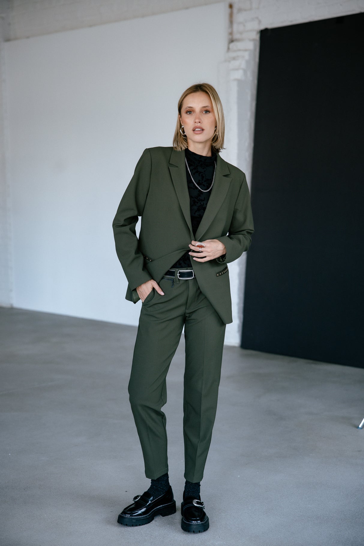 Pantalon slim Femme Willow Polyneo tea leaf | Freeman T. Porter