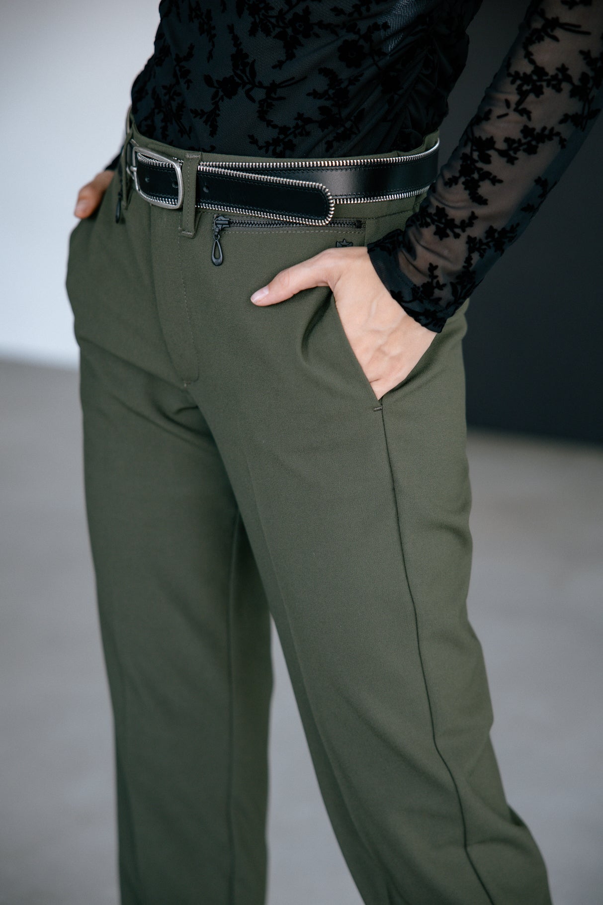 Pantalon slim Frau Willow Polyneo tea leaf | Freeman T. Porter