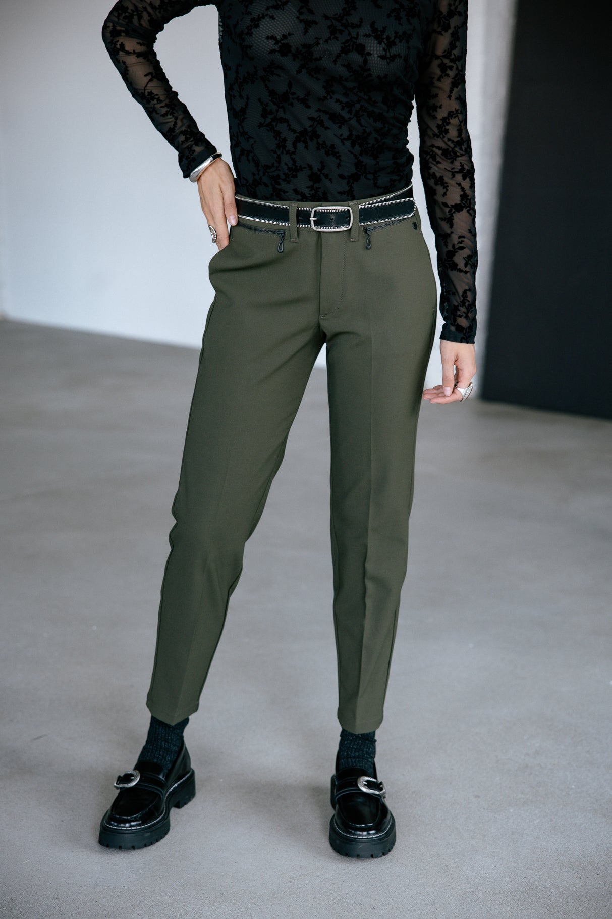 Pantalon slim Frau Willow Polyneo tea leaf | Freeman T. Porter