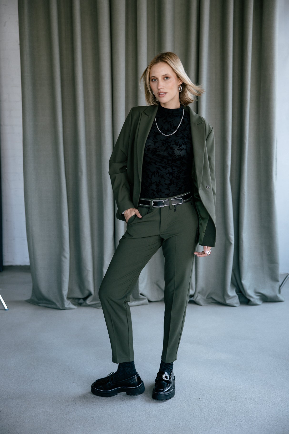 Pantalon slim Frau Willow Polyneo tea leaf | Freeman T. Porter