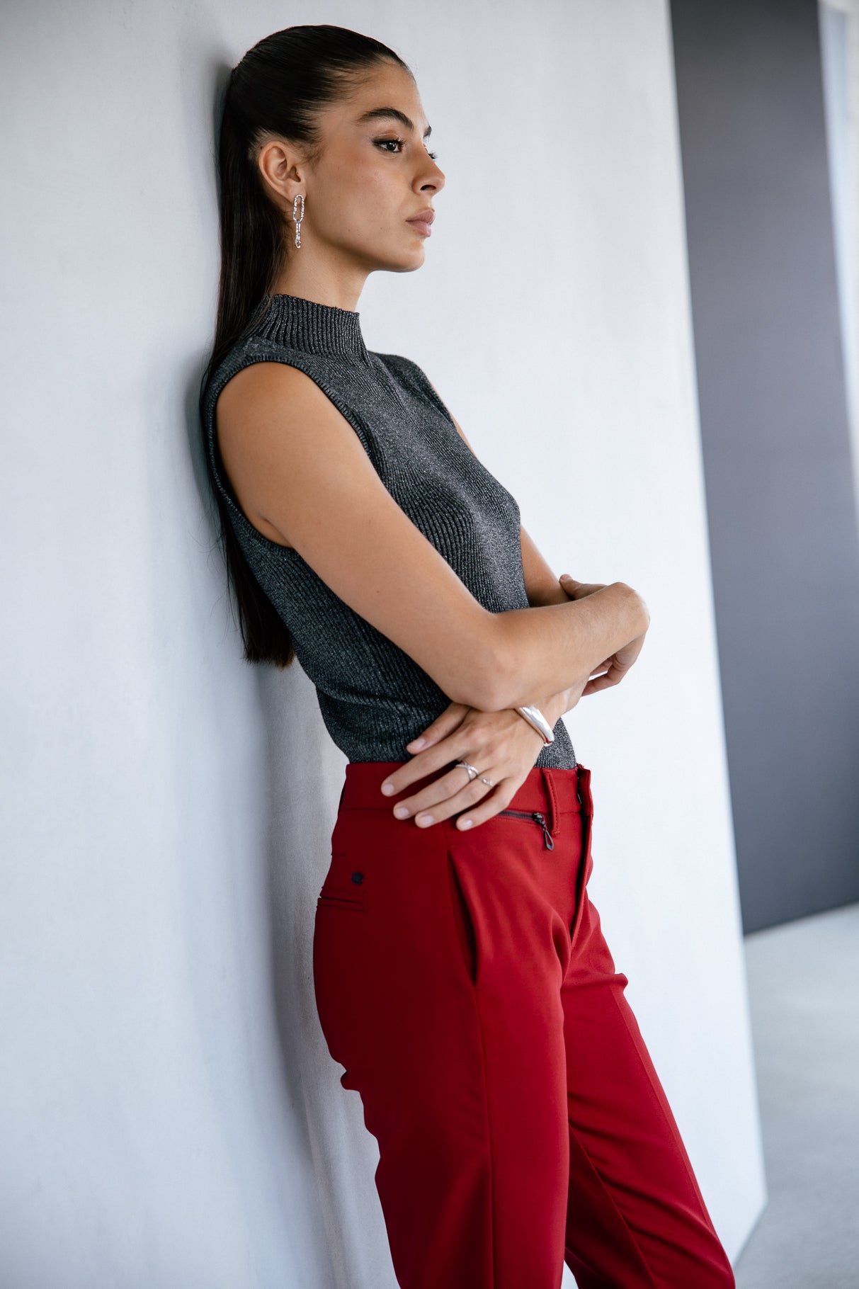 Pantalon slim Frau Willow Polyneo winery | Freeman T. Porter