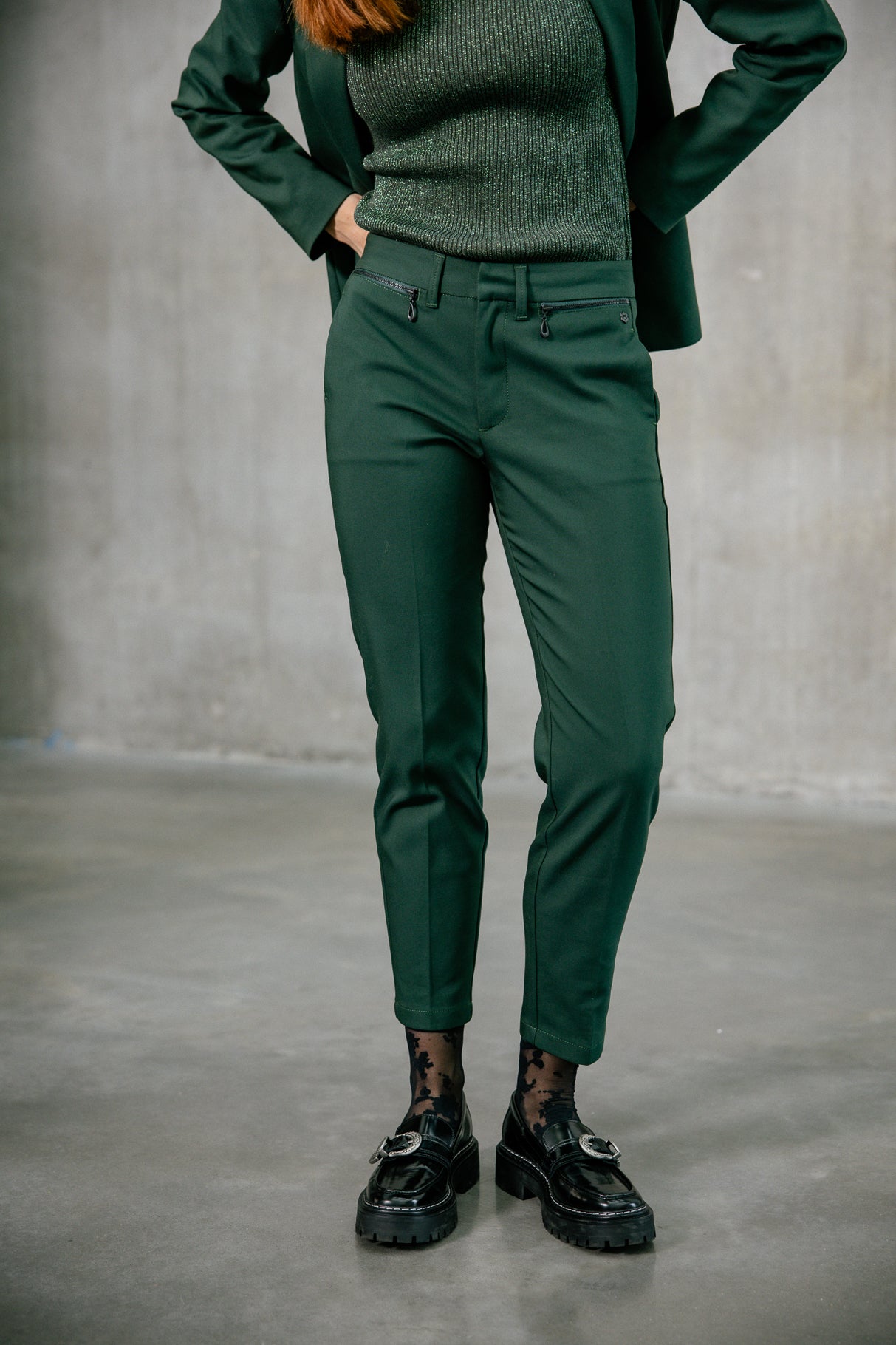 Pantalon slim Woman Willow Polyneo green gables | Freeman T. Porter