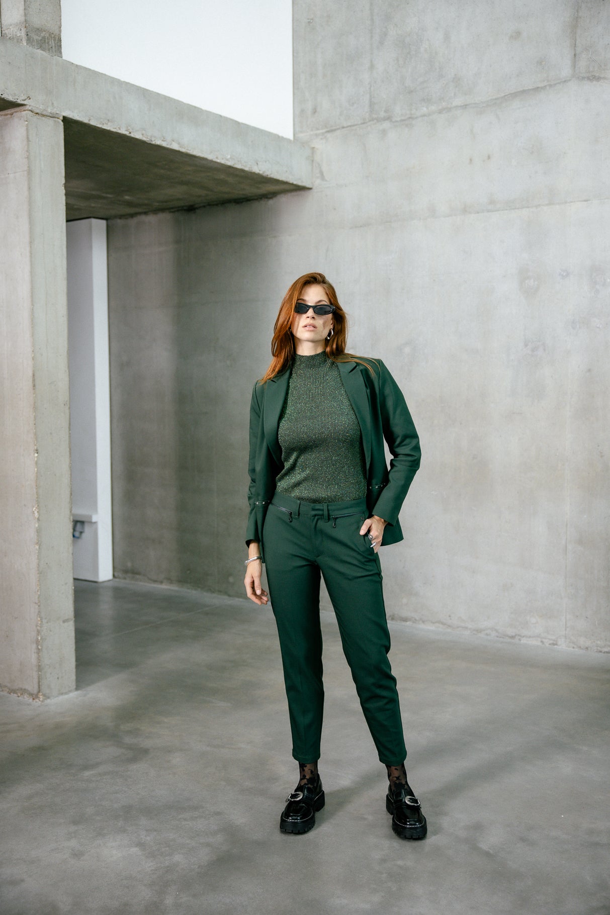 Pantalon slim Woman Willow Polyneo green gables | Freeman T. Porter