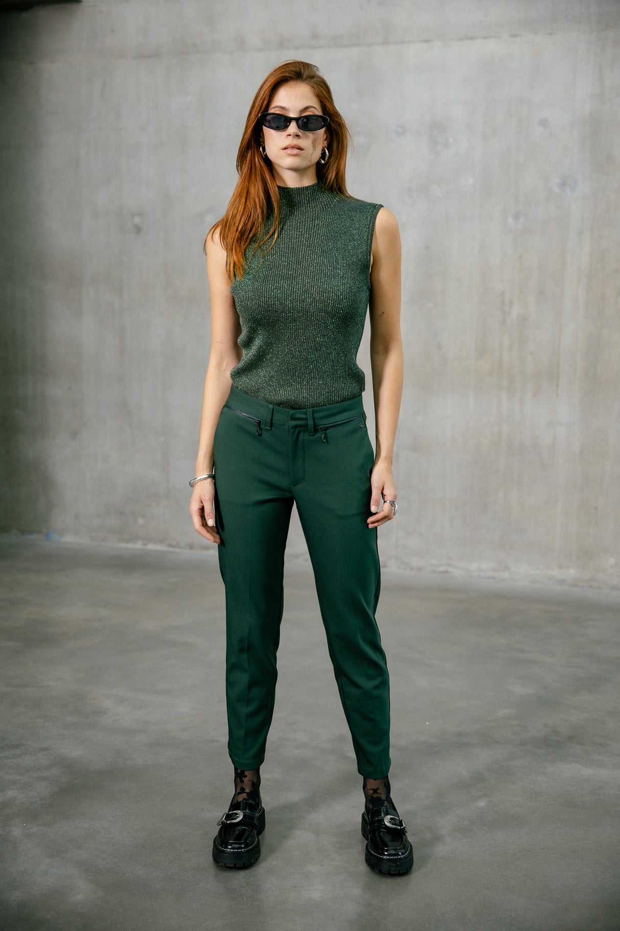 Pantalon slim Frau Willow Polyneo green gables | Freeman T. Porter