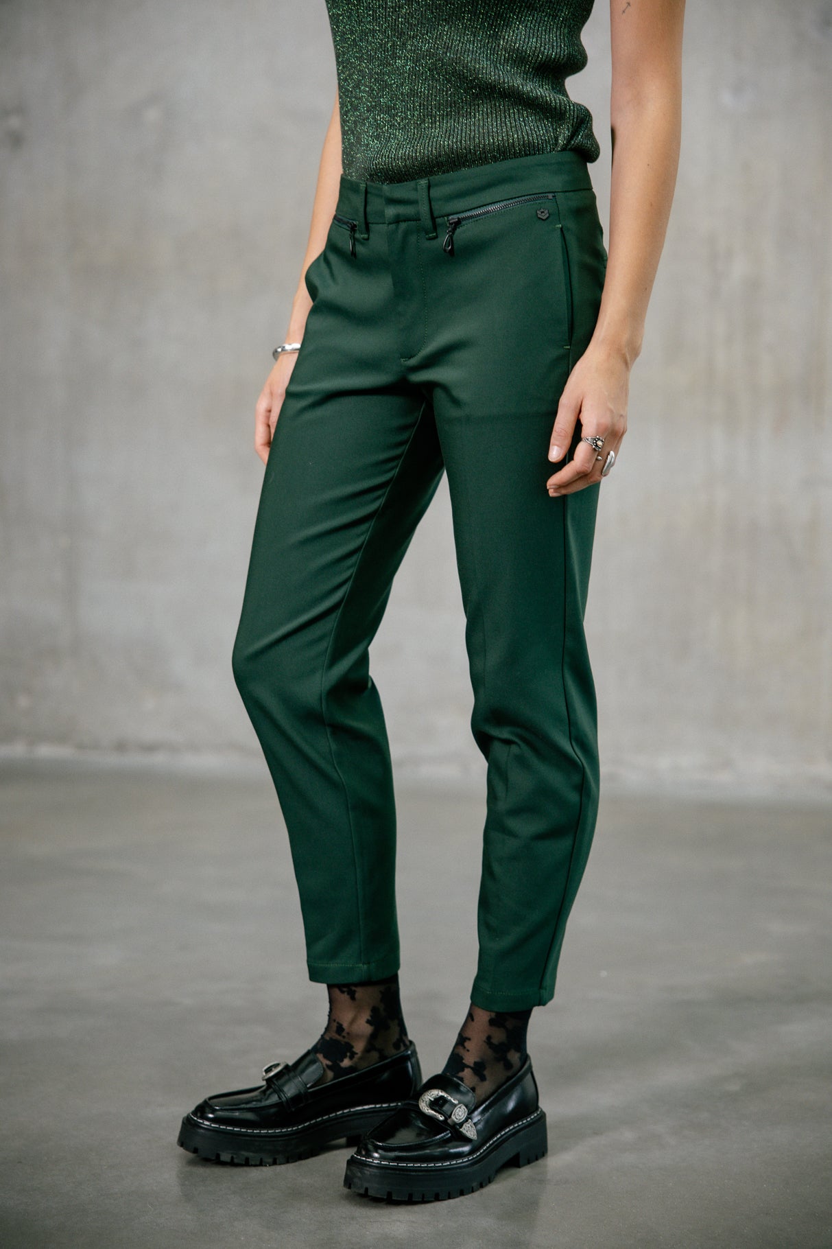 Pantalon slim Frau Willow Polyneo green gables | Freeman T. Porter