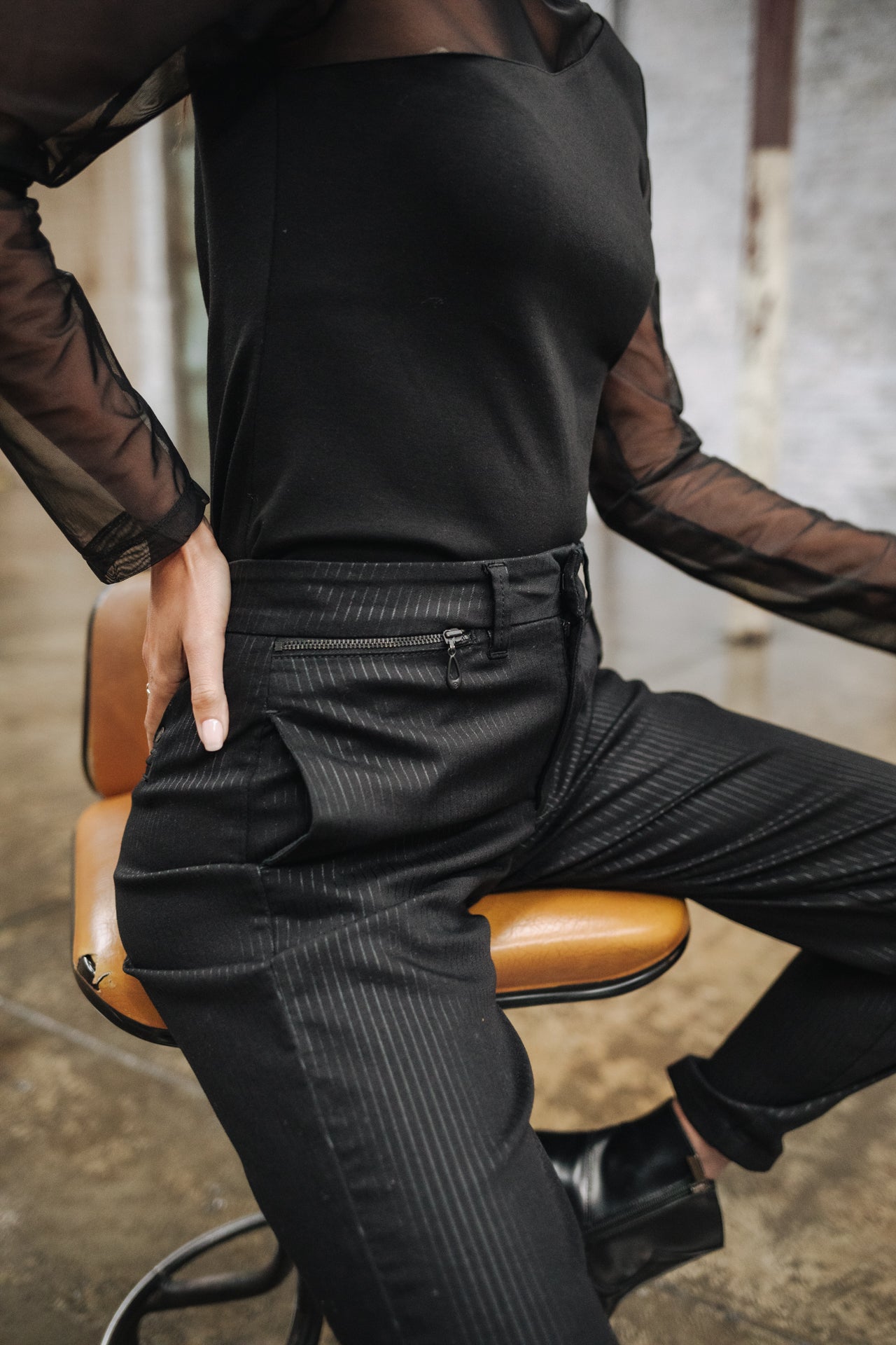 Pantalon slim Femme Willow Sirius black | Freeman T. Porter