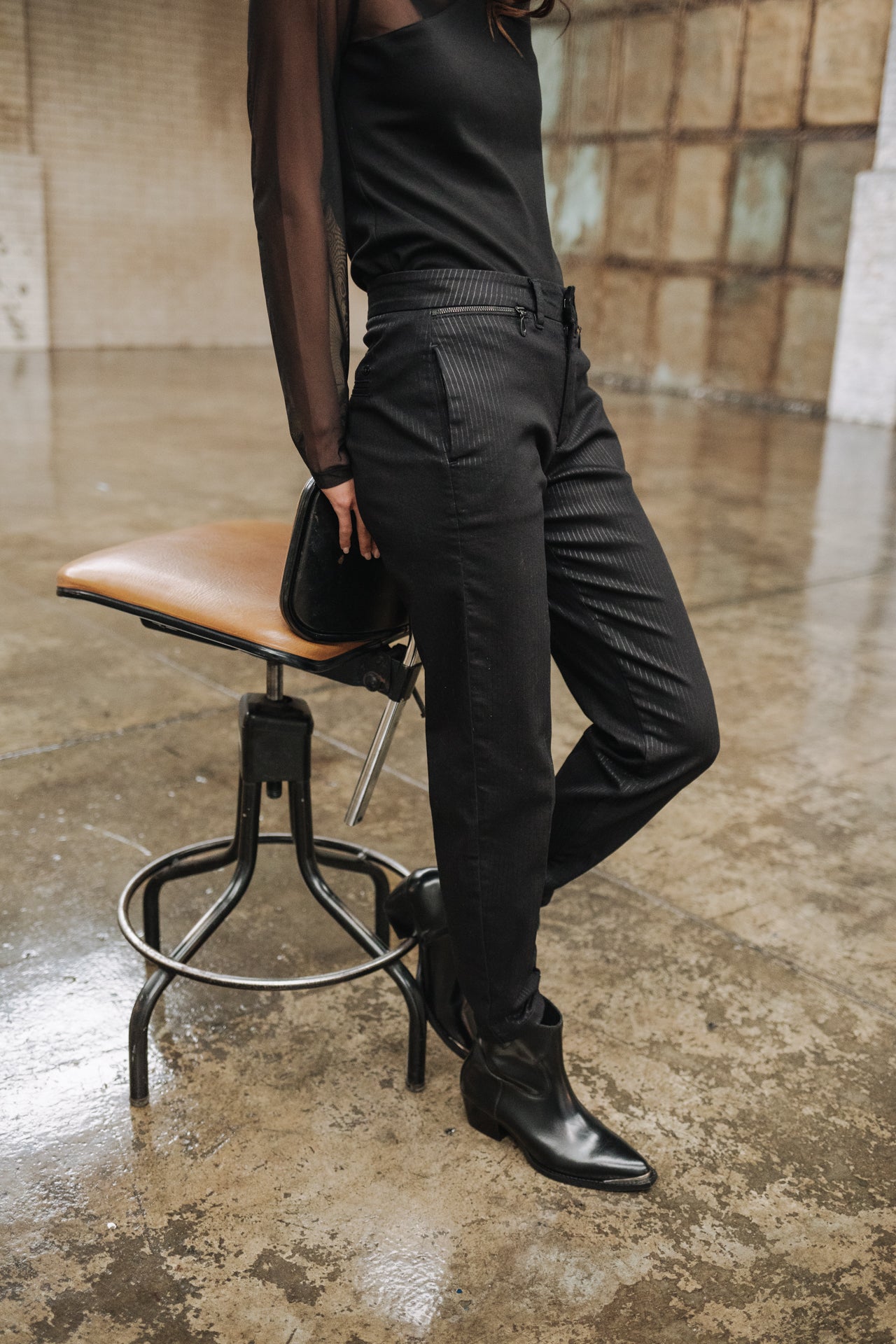 Pantalon slim Femme Willow Sirius black | Freeman T. Porter