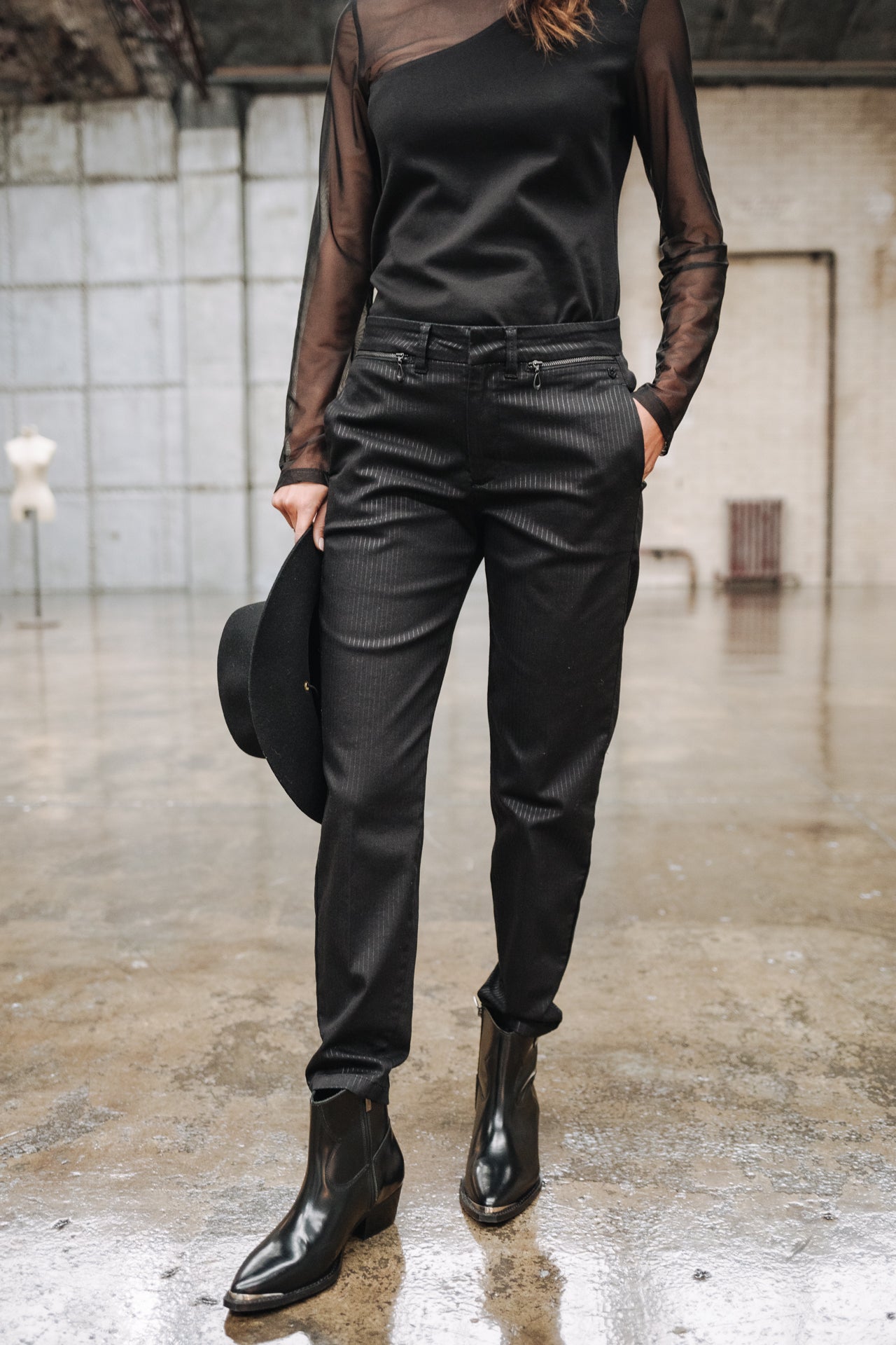 Pantalon slim Femme Willow Sirius black | Freeman T. Porter