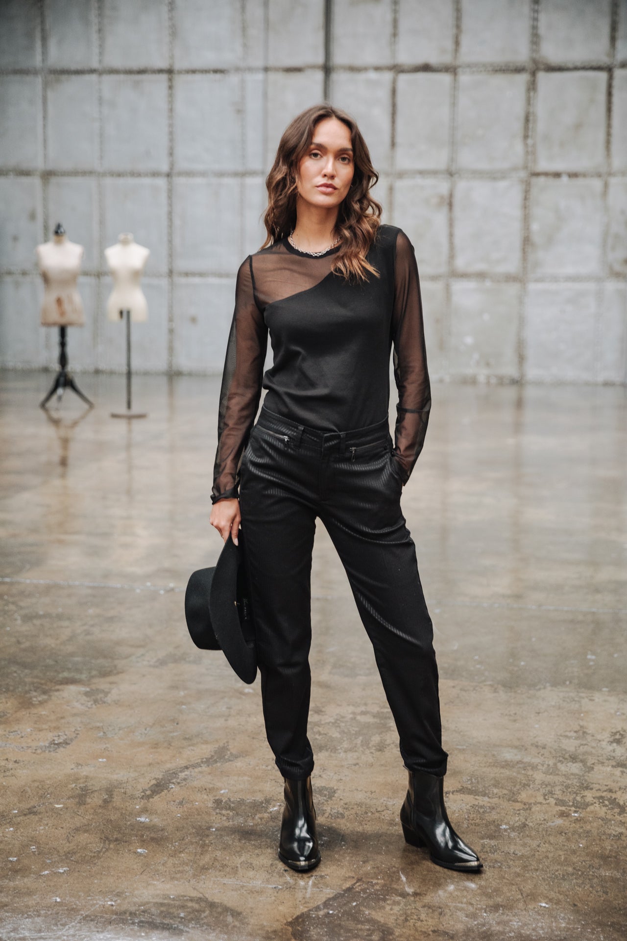 Pantalon slim Femme Willow Sirius black | Freeman T. Porter