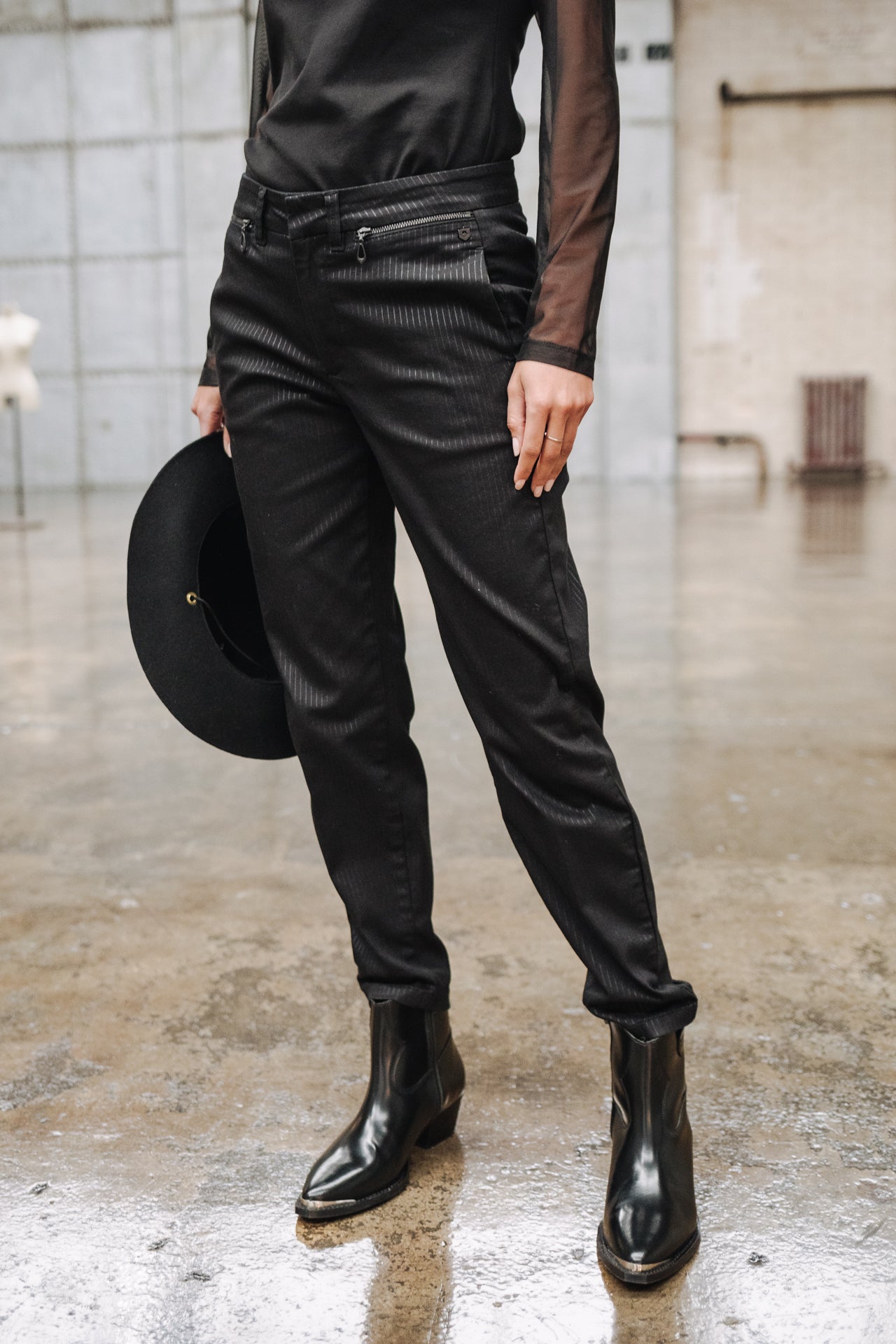 Pantalon slim Femme Willow Sirius black | Freeman T. Porter