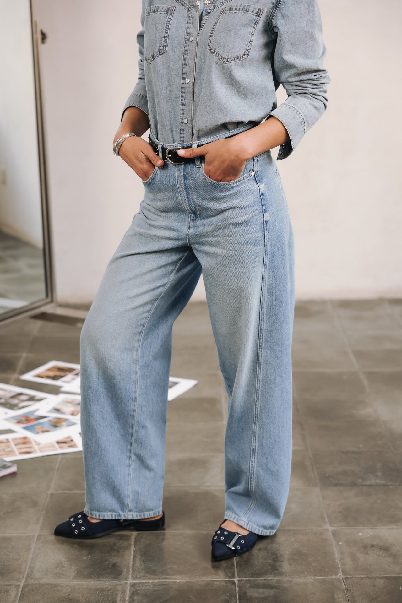 Vaqueros pierna globo Mujer Nettie Denim maori | Freeman T. Porter