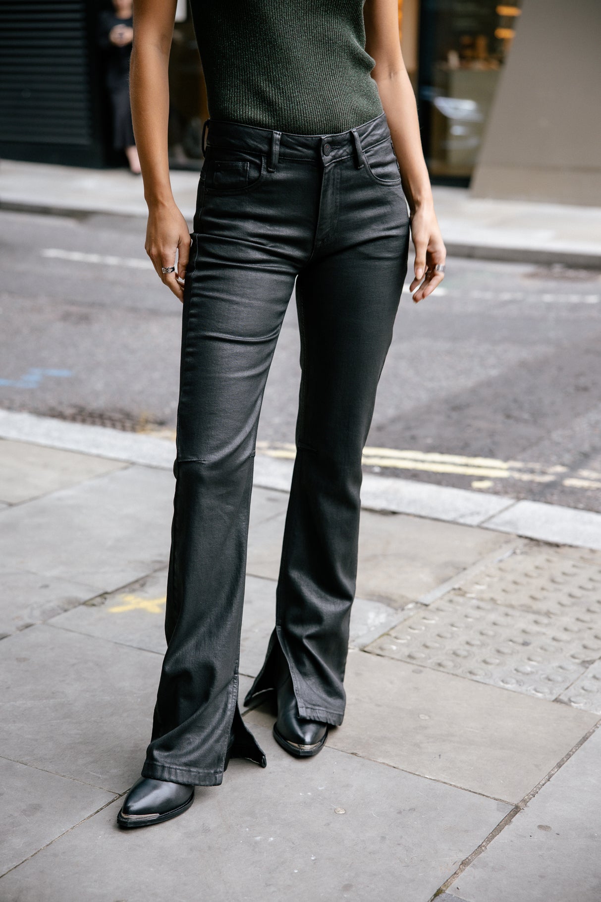 Jeans bootcut Mujer Karolina plated | Freeman T. Porter