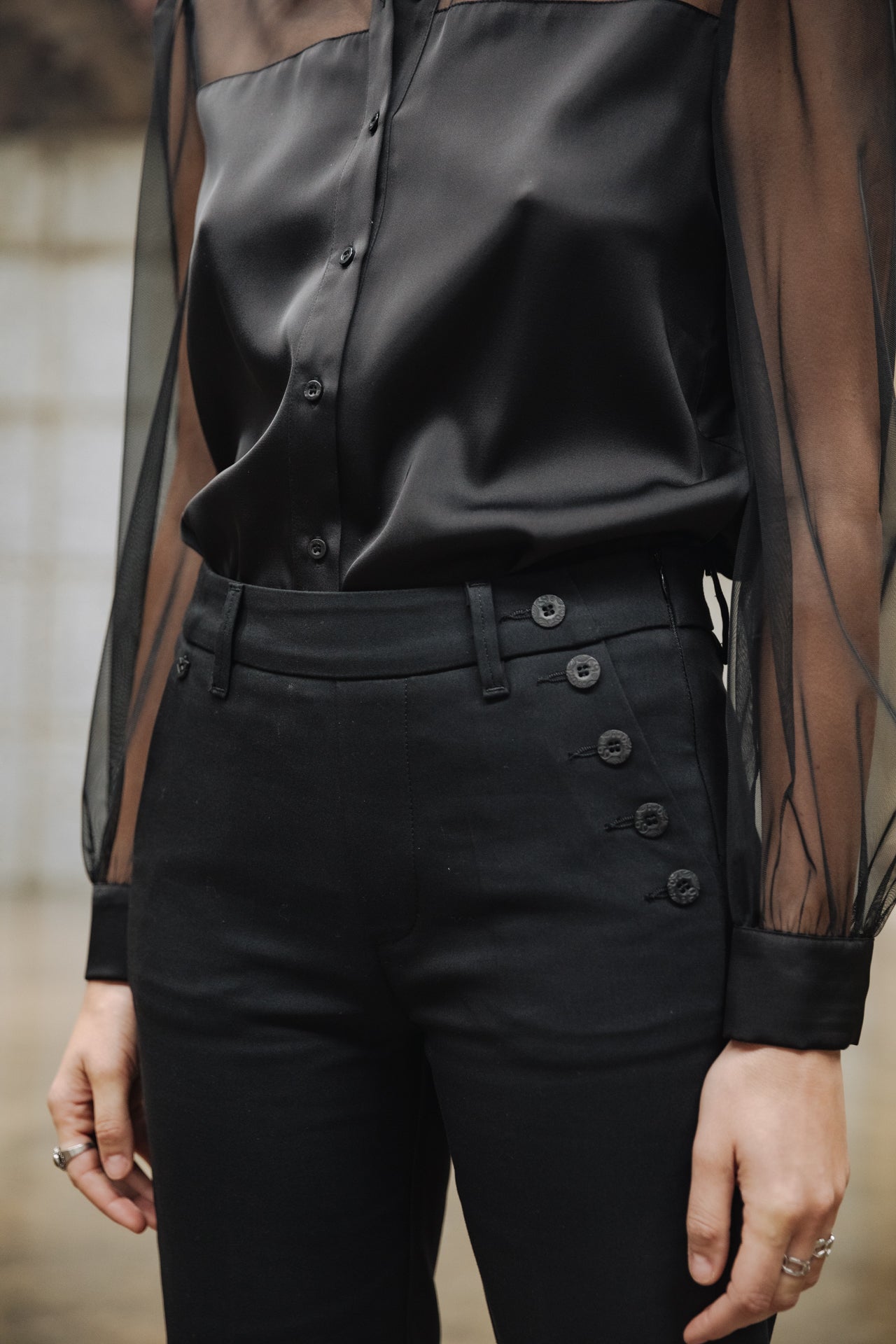 Pantalon bootcut Femme Roma Polyneo black | Freeman T. Porter